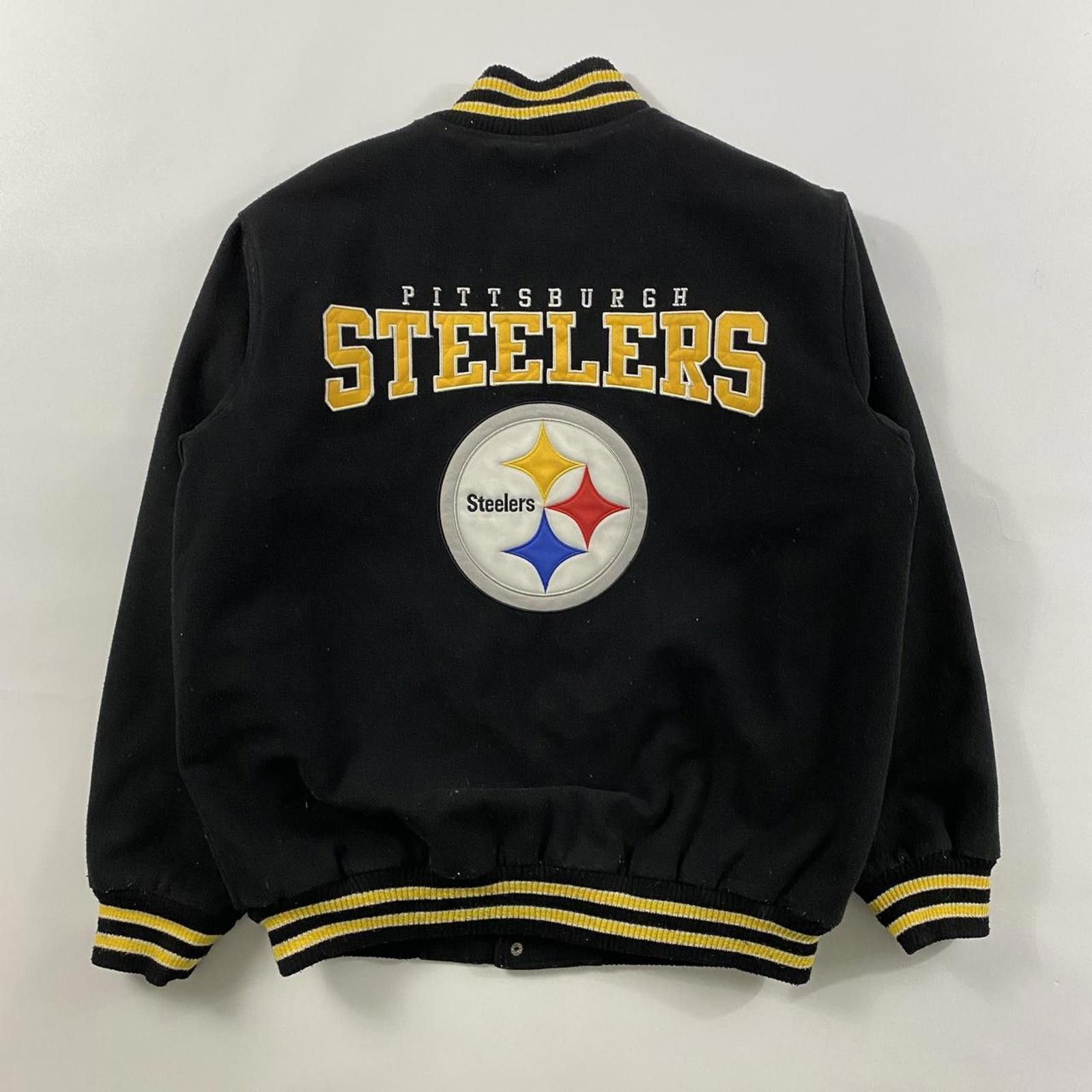 NFL Vintage Pittsburgh Steelers varsity jacket in black Size US L / EU 52-54 / 3 - 1 Thumbnail
