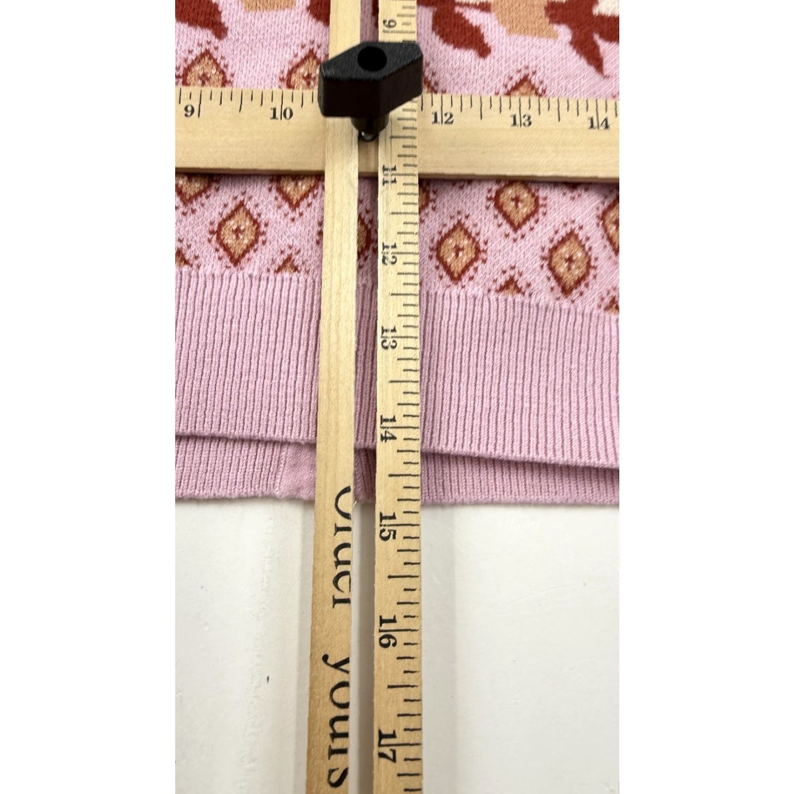 Free People Free People Cardigan Sweater Womens XS Purple Bunny Fair Isle Cropped Knit Size XS / US 0-2 / IT 36-38 - 7 Thumbnail