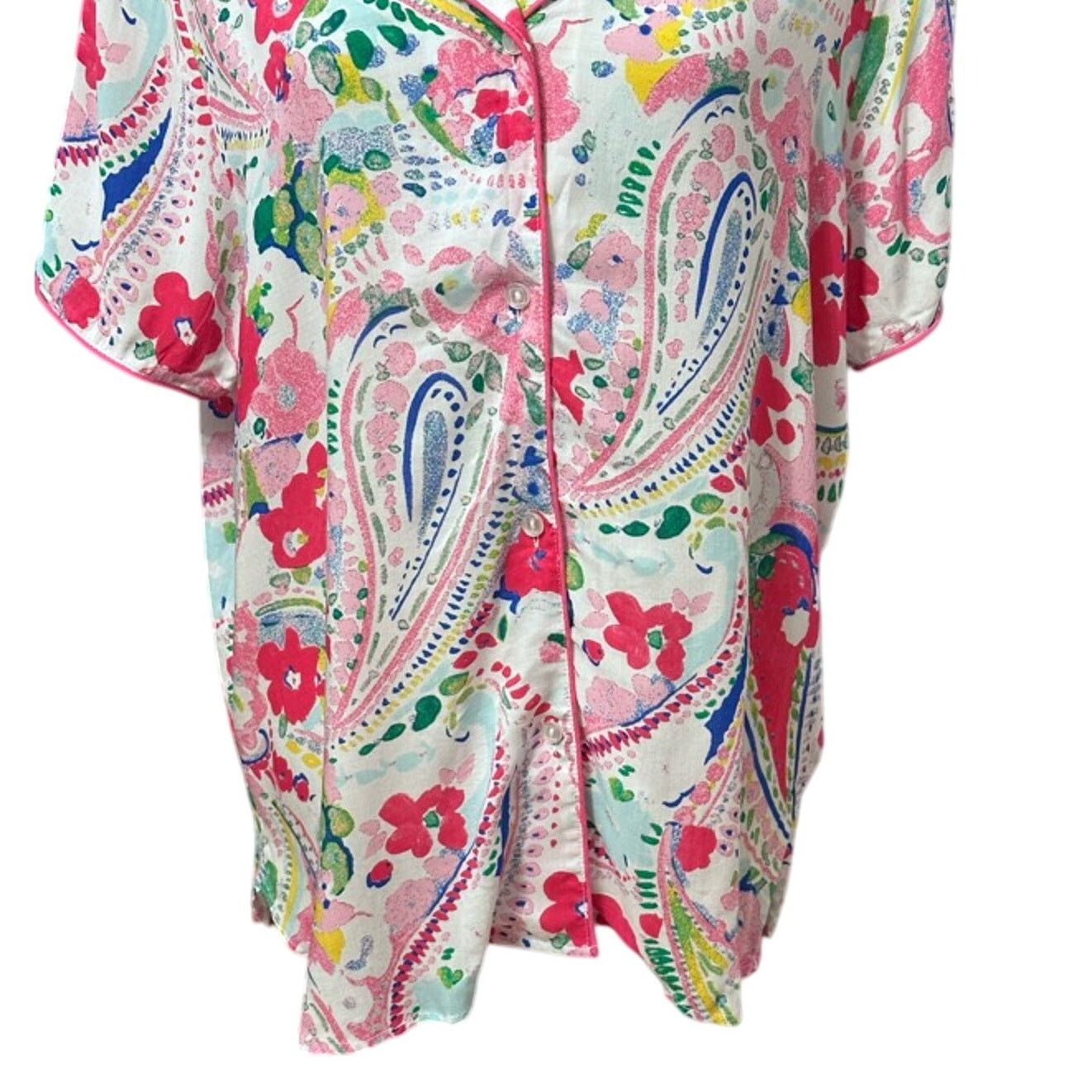 Other Jaclyn Intimates Top Paisley Print Viscose Multicolor L Size ONE SIZE - 3 Thumbnail
