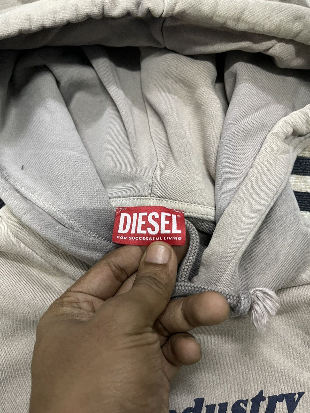 Diesel VINTAGE Y2K DIESEL INDUSTRY DENIM DIVISION FADED HOODIE Size S / US 4 / IT 40 - 8 Thumbnail