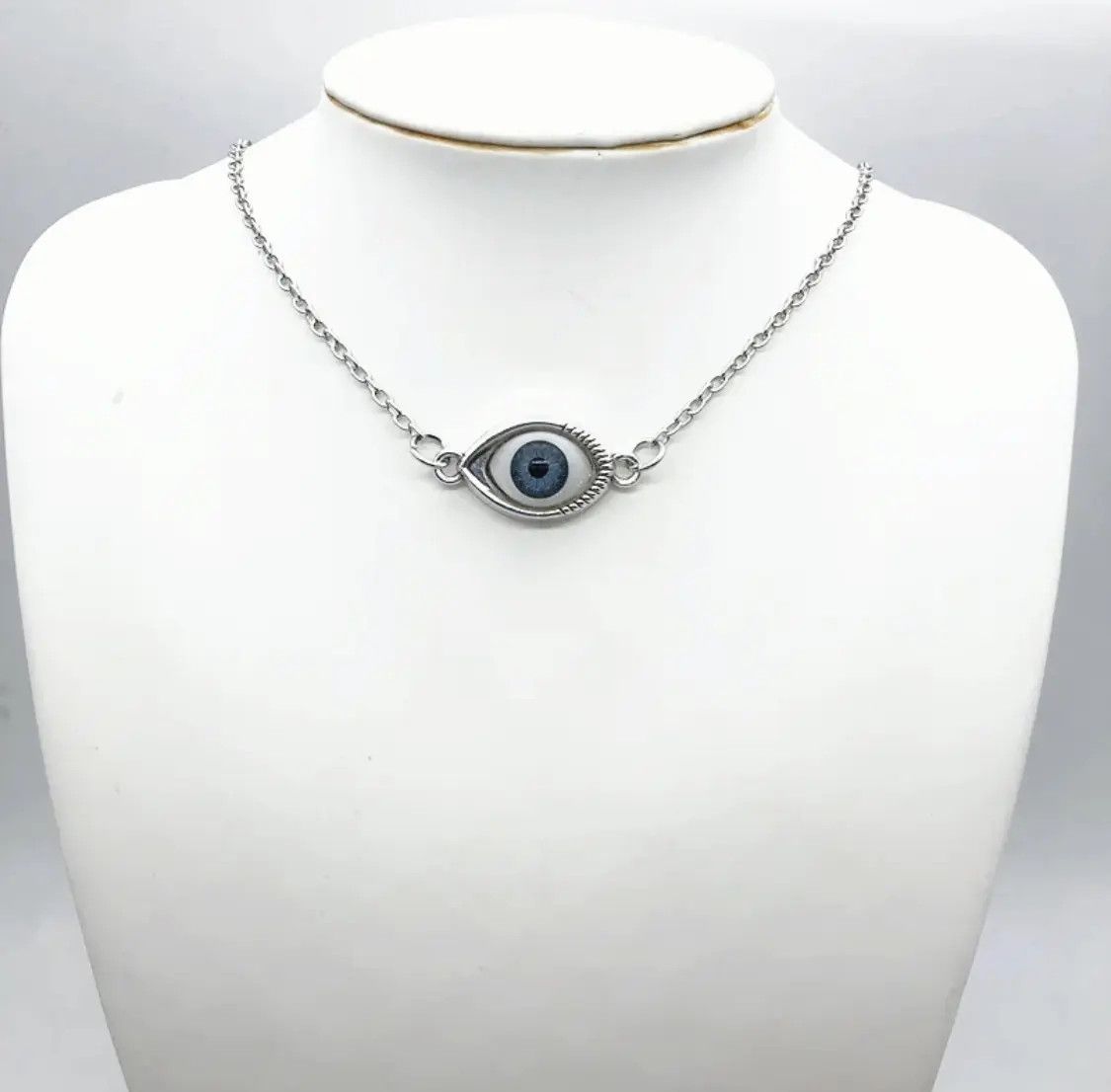 Jewelry Eye Ball Necklace Punk Grunge Chain Size ONE SIZE - 1 Thumbnail