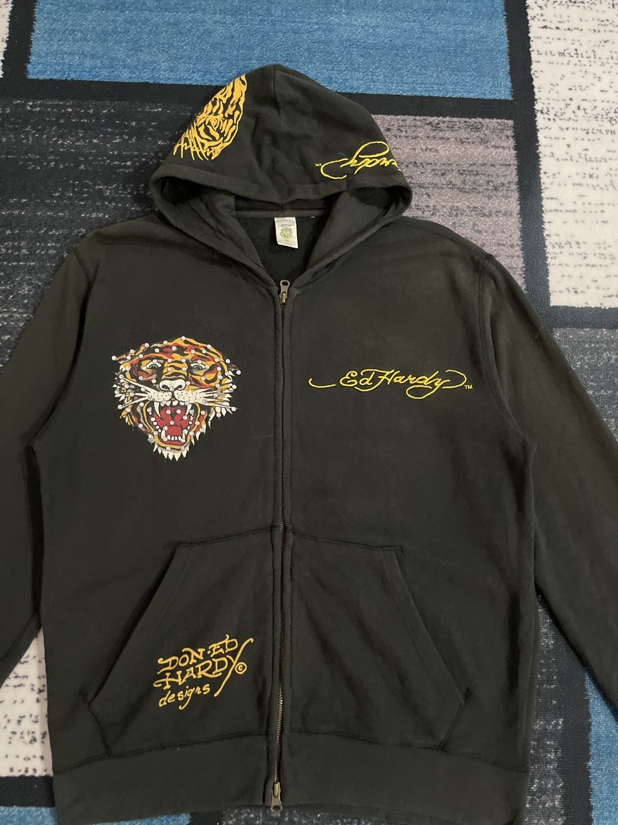 Christian Audigier Vintage Ed Hardy Zipper Hoodie Jacket Size US M / EU 48-50 / 2 - 5 Thumbnail