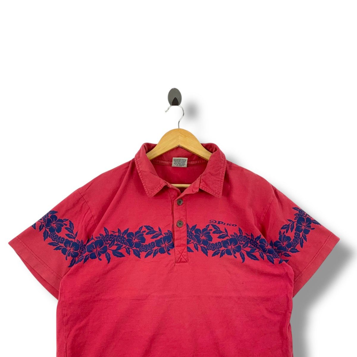 Vintage Vintage 90's PIKO Hawaiian Longboard Wear Surf Polo Shirt Size US L / EU 52-54 / 3 - 2 Thumbnail