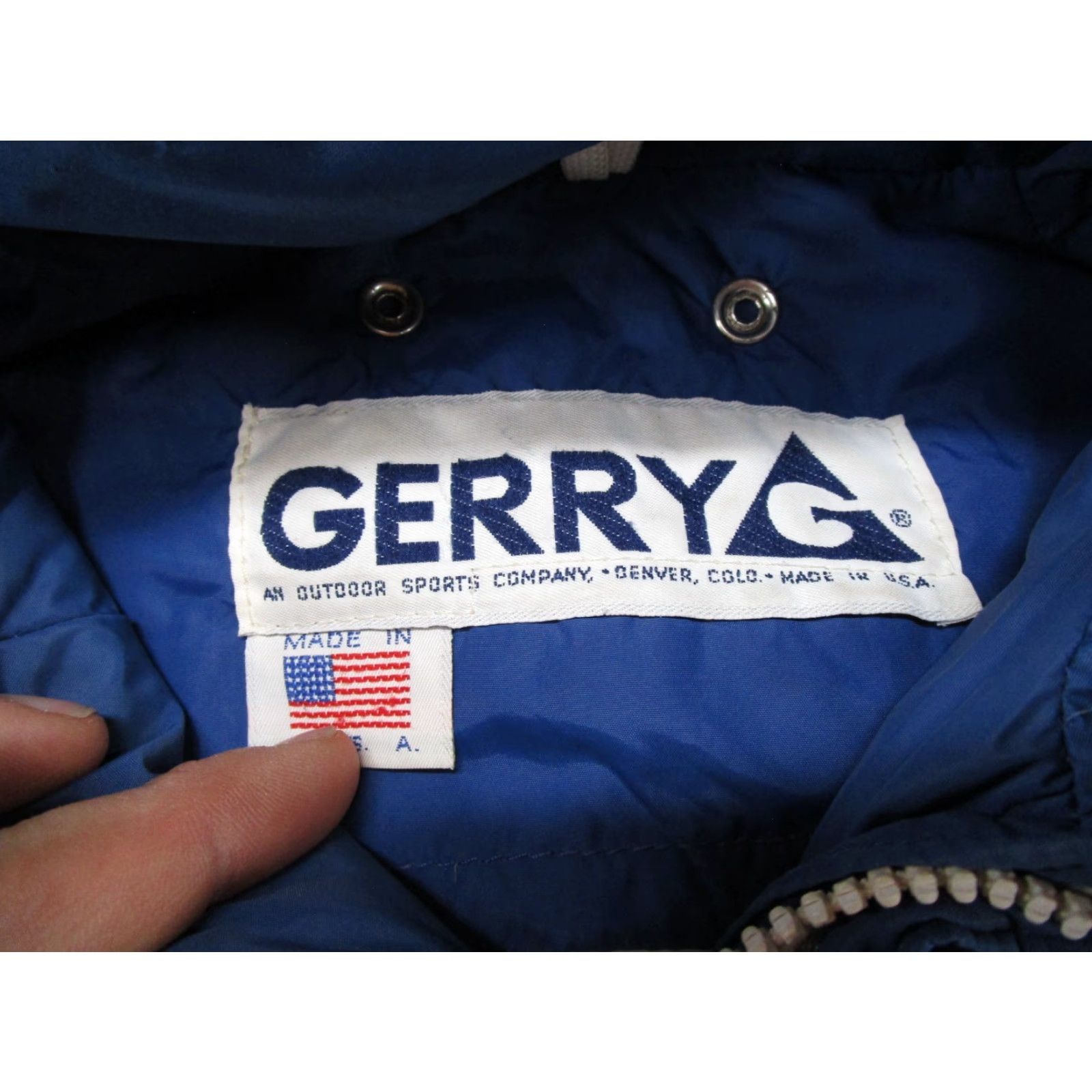 Vintage VINTAGE Gerry Jacket Mens Full Zip Puffer Down Filled 80s Skiing Blue Size 50 Chest 50 READ Size US M / EU 48-50 / 2 - 4 Thumbnail