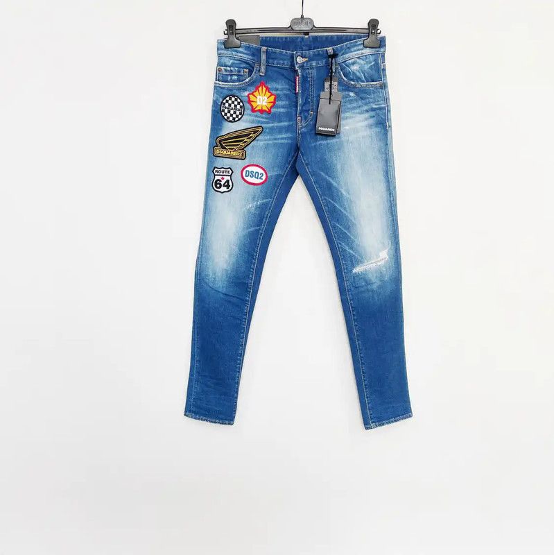 Dsquared2 DSQUARED2 Men's Spring Autumn Blue Denim Pants 0089 Size US 32 / EU 48 - 1 Thumbnail
