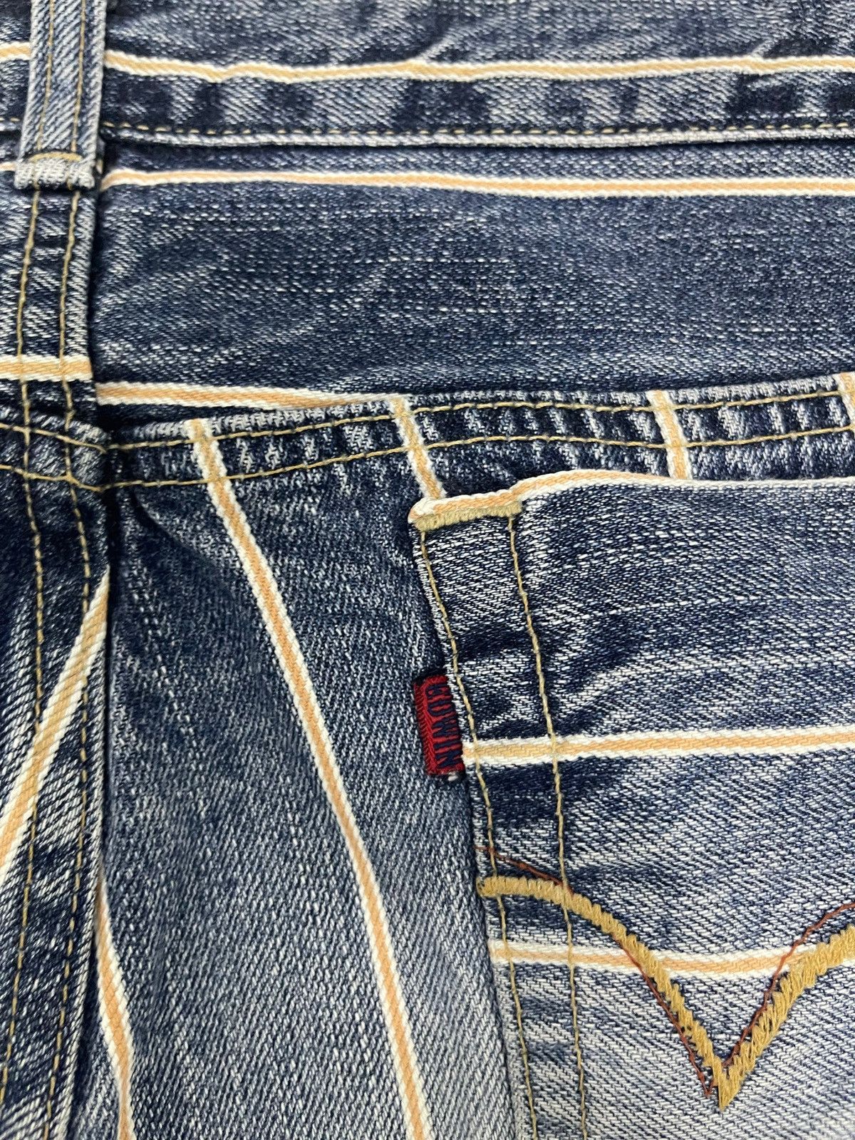 Edwin × Vintage Vintage Edwin Striped Flare Disclosed Denim Jeans Size US 29 - 15 Thumbnail