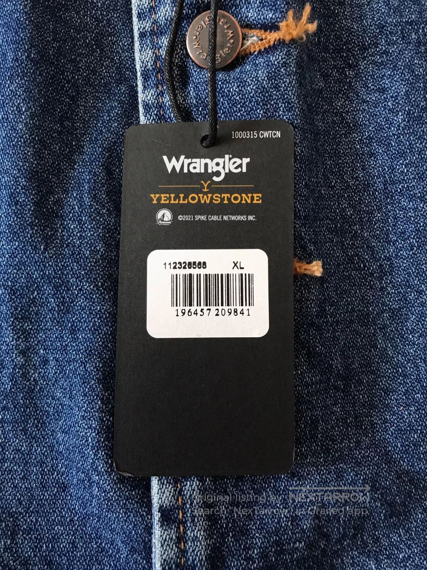 Wrangler Wrangler x Yellowstone Western Denim Vest. Size US XL / EU 56 / 4 - 8 Thumbnail