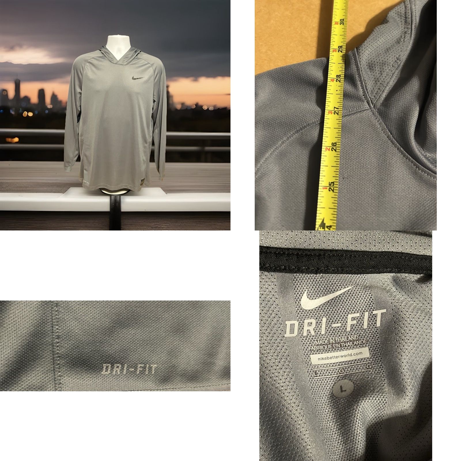 Nike Nike Elite Basketball Hoodie Men Large Gray Dri Fit 683006-065 Pullover Swoosh Size US L / EU 52-54 / 3 - 8 Thumbnail