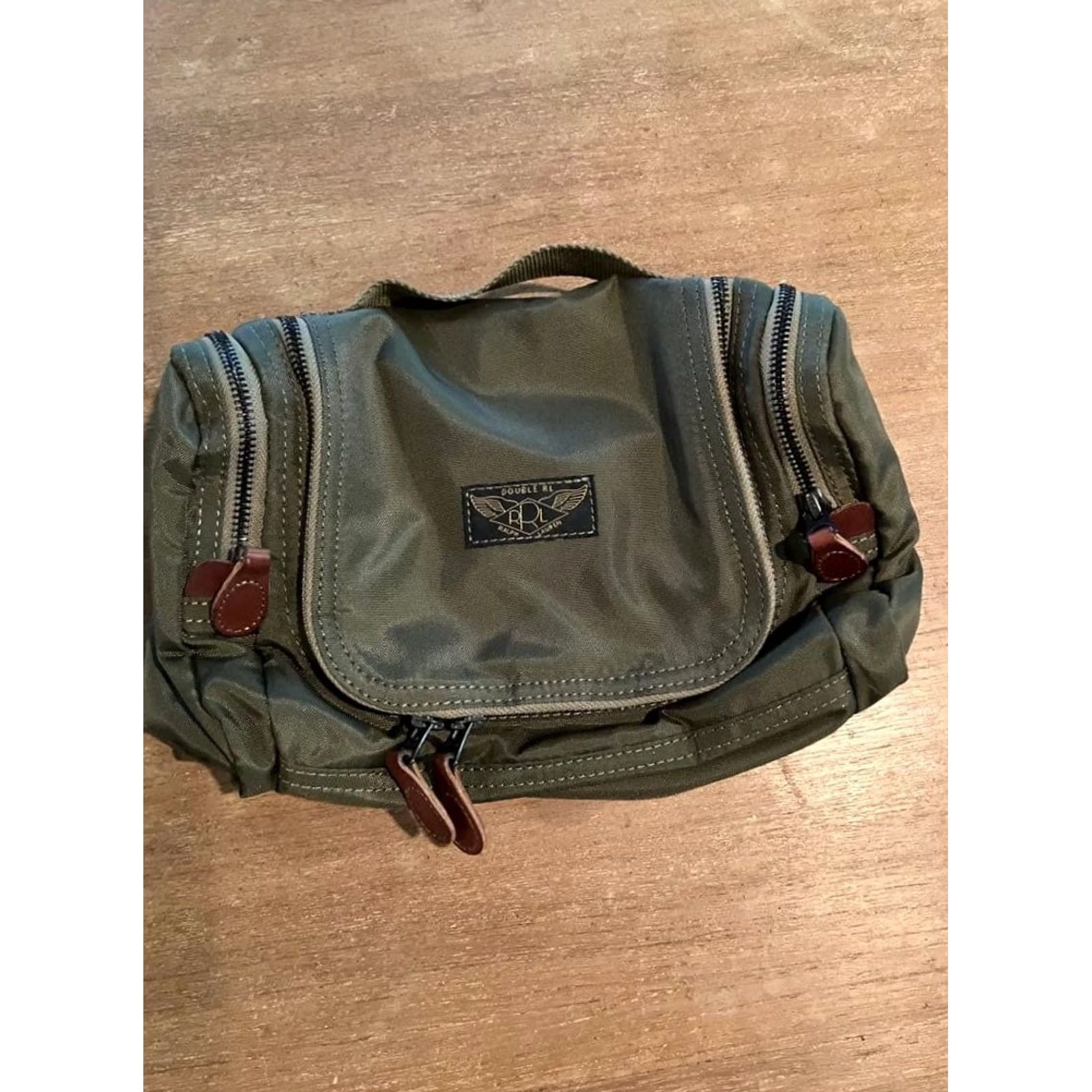 Ralph Lauren RRL Ralph Lauren Canvas Travel Pouch Dopp Kit Toiletry Bag Men Green Nylon Used Size ONE SIZE - 2 Thumbnail