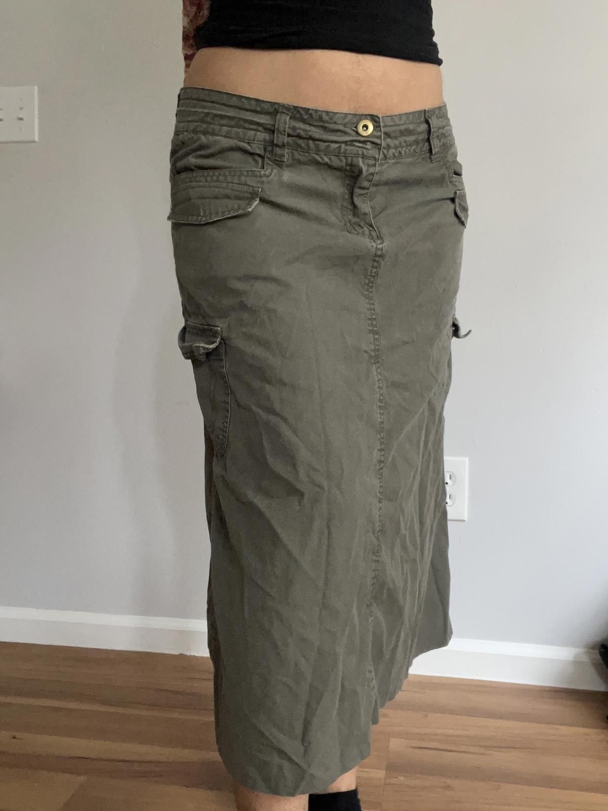 Other Women’s midi green cargo skirt Size 30" / US 8 / IT 44 - 3 Thumbnail
