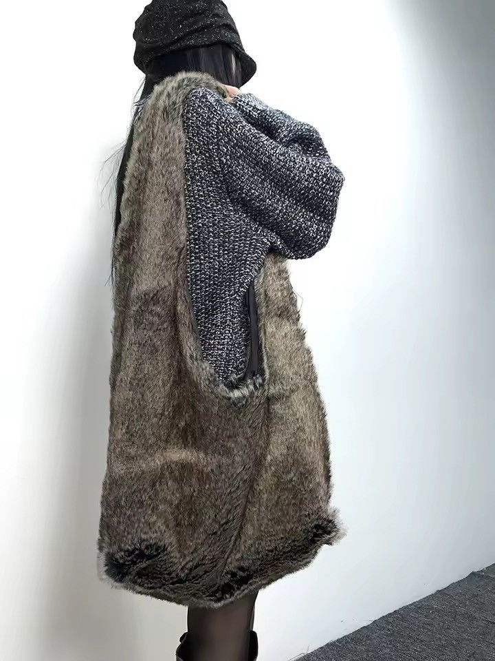 Vintage Faux Fur Y2k Streetwear Retro Crossbody Shoulder Bag Size ONE SIZE - 9 Thumbnail