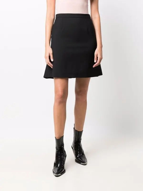 Alexander McQueen o1y0325 Mini Skirt in Black Size 26" / US 2 / IT 38 - 1 Thumbnail