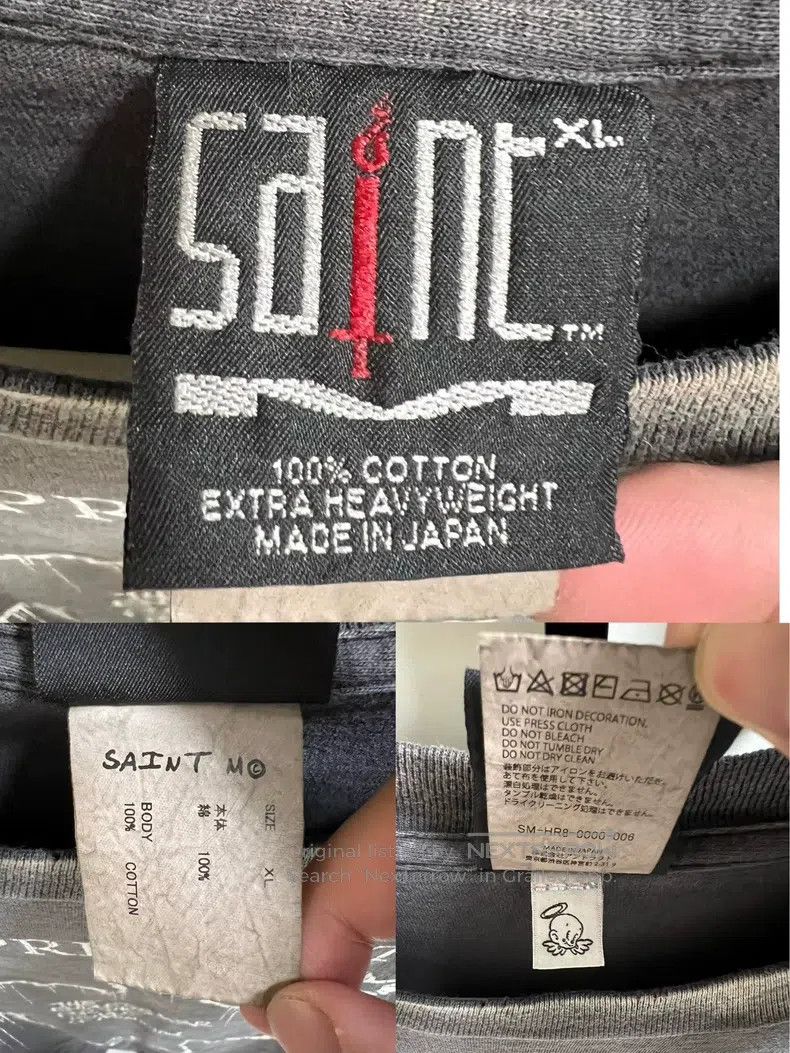 Saint Michael Saint Michael The slogan is old, sulfide dyed vintage shor Size US XL / EU 56 / 4 - 9 Thumbnail