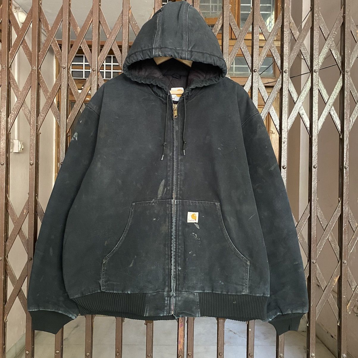 Carhartt Vintage Carhartt Black Active Hooded Jacket Size US XL / EU 56 / 4 - 1 Thumbnail