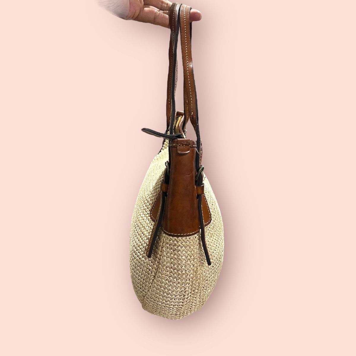 Edition Japan × Japanese Brand × Vintage VINTAGE SAZABY JAPAN CROCHET STRAW / LEATHER STRAPS HANDBAG Size ONE SIZE - 7 Thumbnail