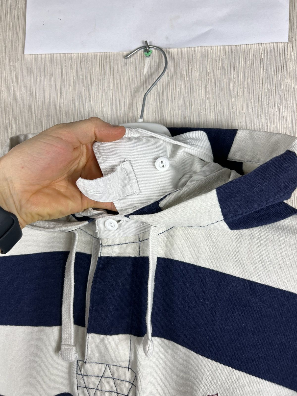 Polo Ralph Lauren Vintage 90s Polo Ralph Lauren striped golf hoodie chest logo Size US XL / EU 56 / 4 - 11 Thumbnail