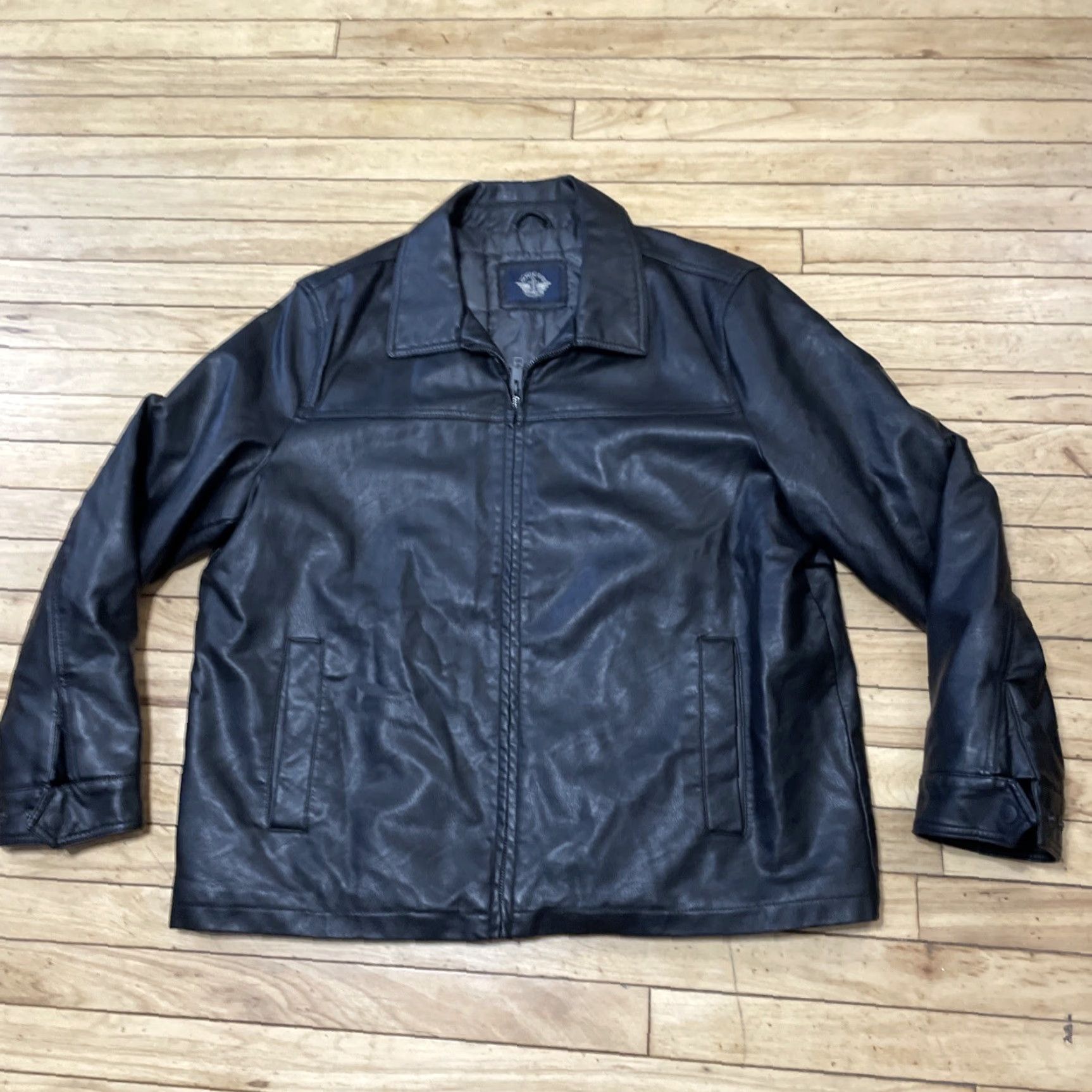 Dockers DOCKERS Jacket Bomber Jacket Men 2XL Black Lined Faux Leather Zip Herrington Coat XXL Size US XXL / EU 58 / 5 - 2 Thumbnail