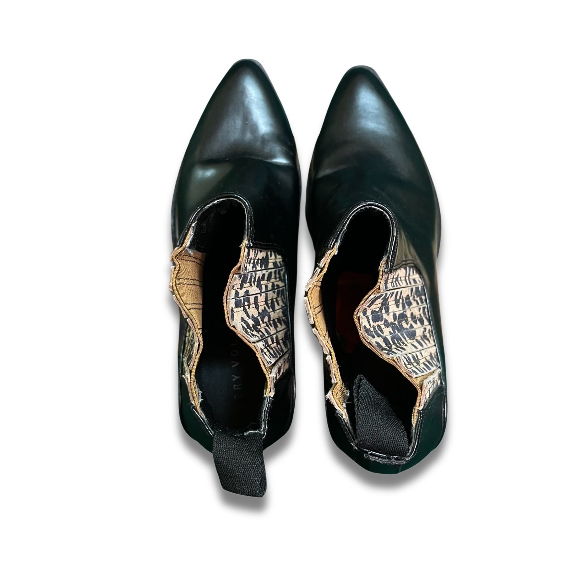 Other Very Volatile Belmore Black & Leopard Western Style Booties Size US 8.5 / IT 38.5 - 5 Thumbnail