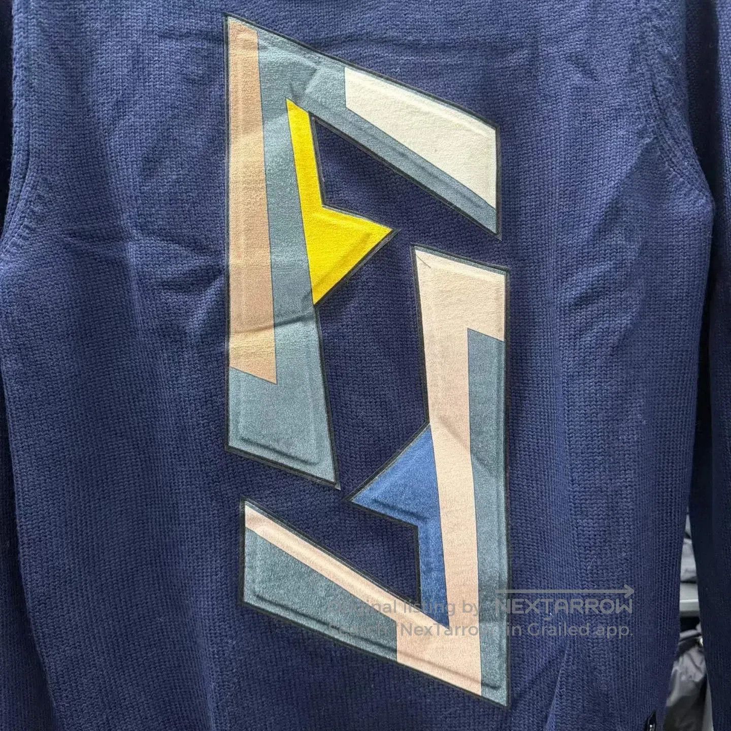 Fendi FENDI Navy Blue Double-F Cashmere Sweater| Size US S / EU 44-46 / 1 - 5 Thumbnail