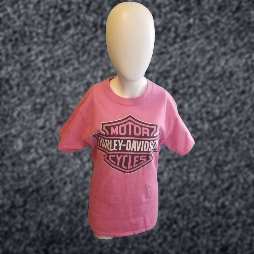 Harley Davidson Harley-Davidson Eagle Logo Pink Short Sleeve T-Shirt Womens S Casual Biker Size S / US 4 / IT 40 - 1 Thumbnail