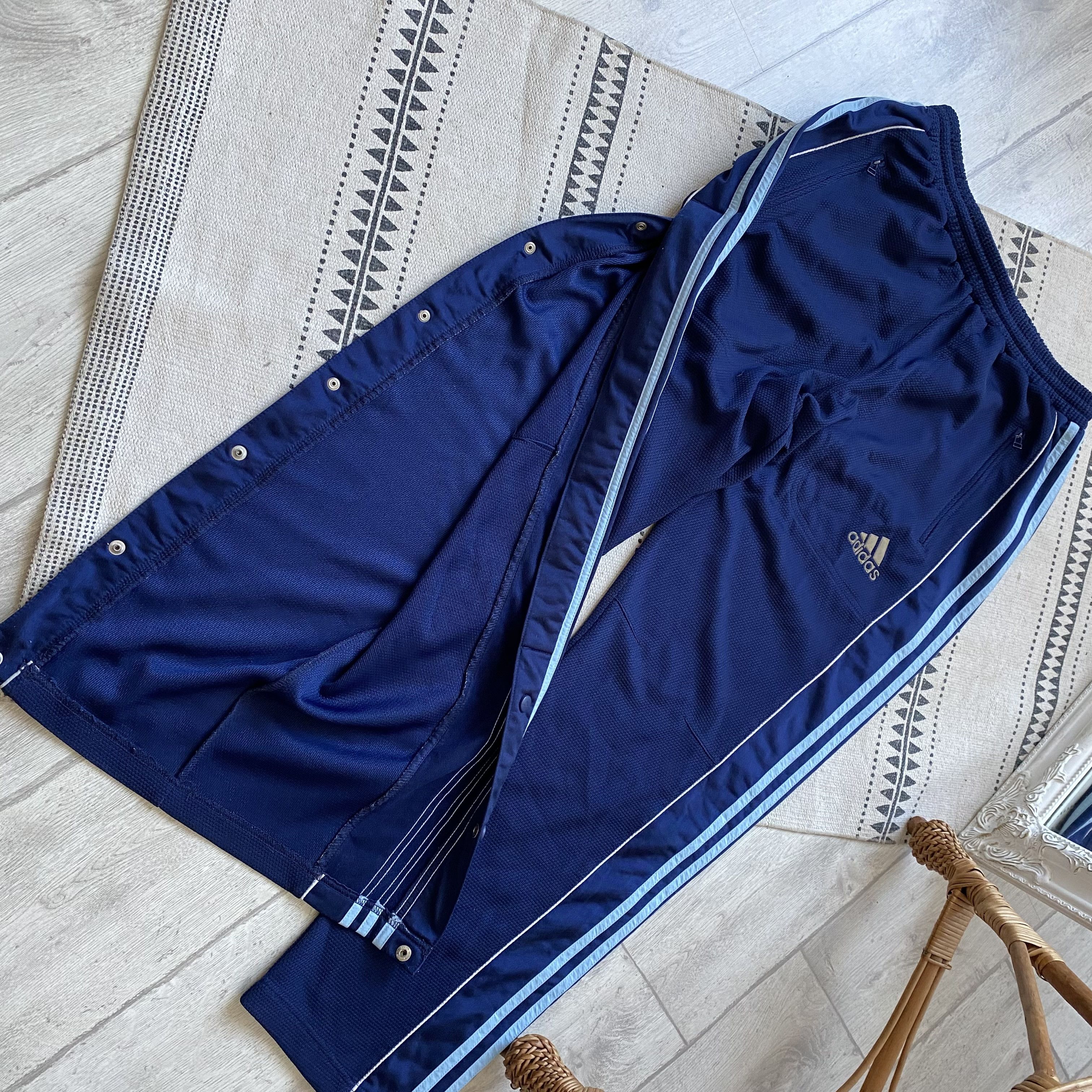 Adidas 🦏 Crazy Vintage Adidas 90s Nylon track pants Popper Size US 32 / EU 48 - 11 Thumbnail