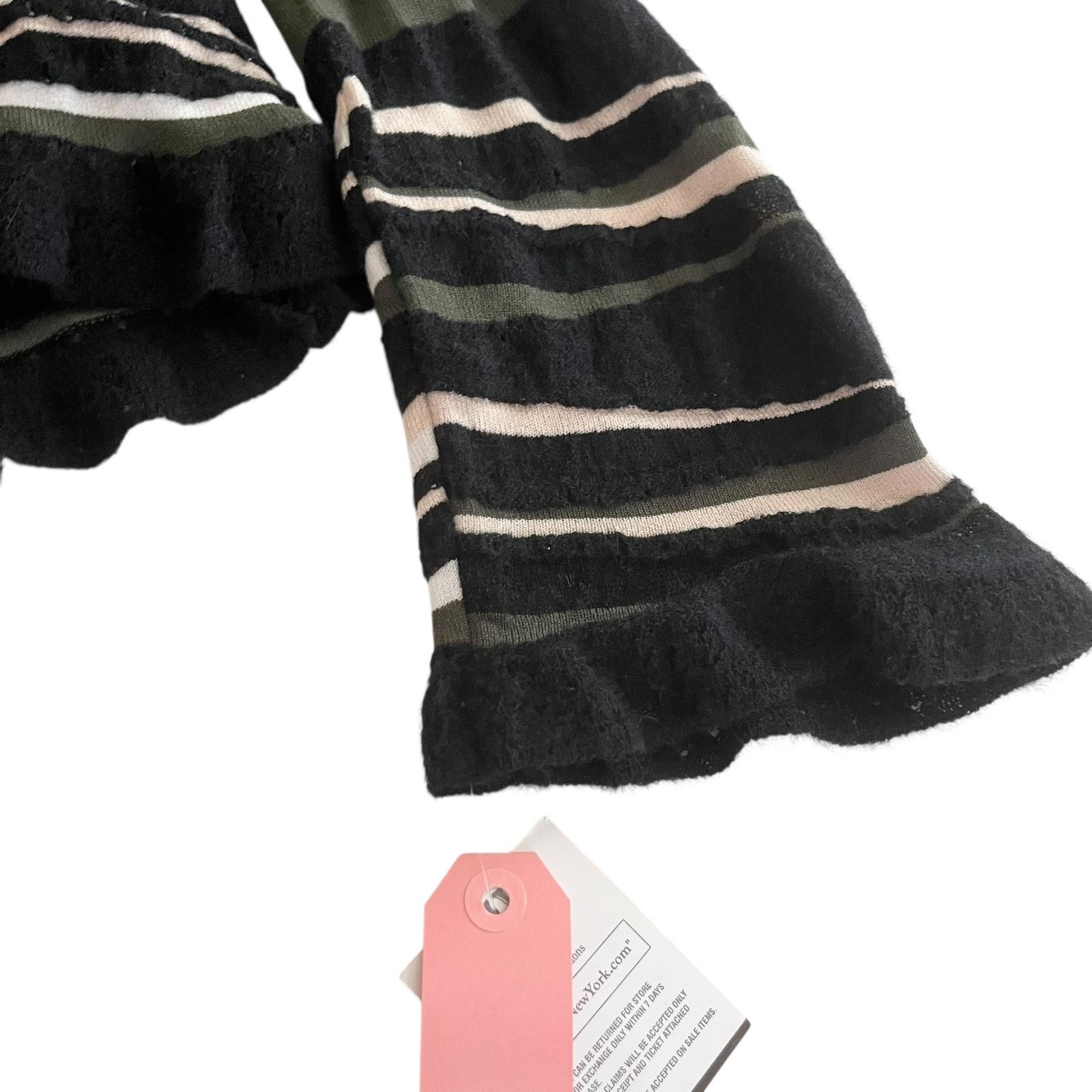 Other Aldo + Martins Black Abstract Stripe Wool Cardigan Sweater Size L / US 10 / IT 46 - 6 Thumbnail