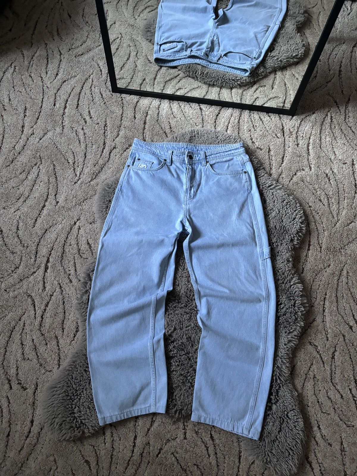 Karl Kani Karl Kani Jeans Carprenter Baggy Y2K blue denim pants Size US 31 - 2 Thumbnail