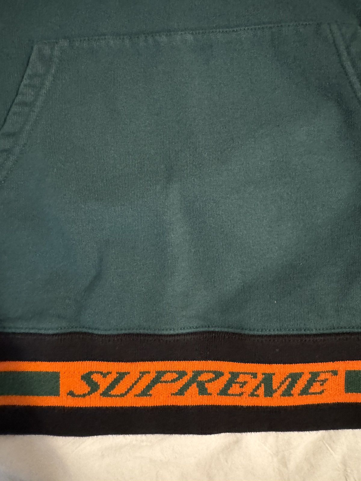Supreme Supreme Striped Rib Hooded Sweatshirt Green Size US M / EU 48-50 / 2 - 5 Thumbnail