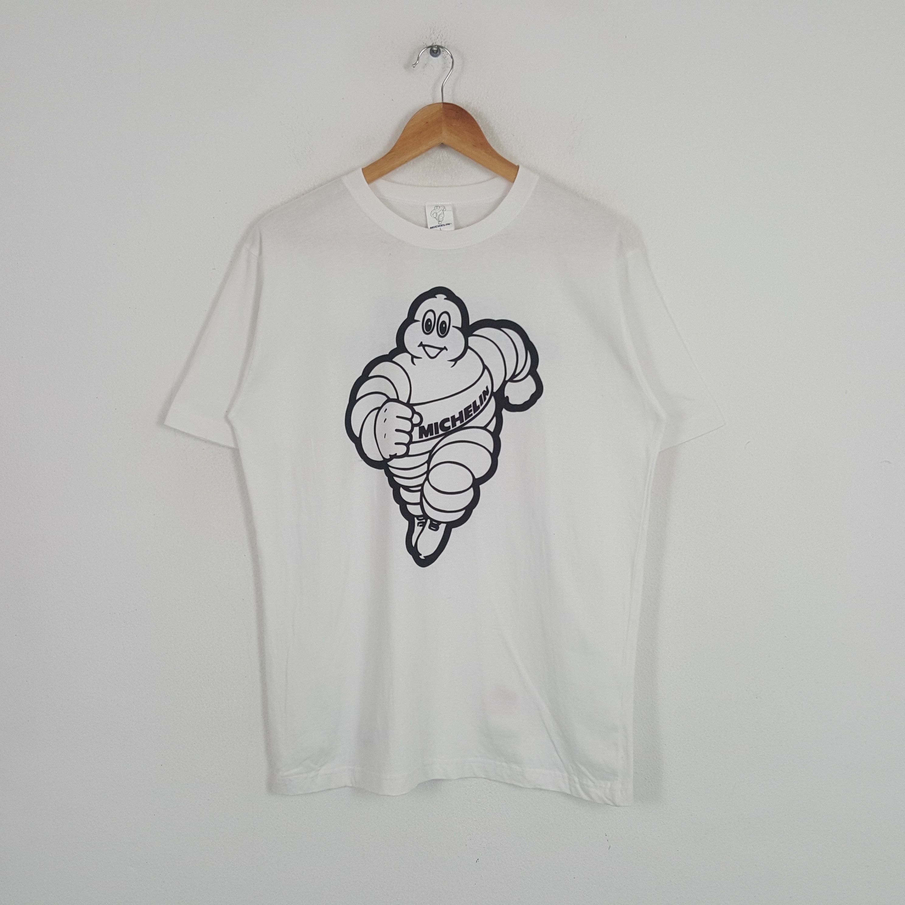 Japanese Brand × Vintage Vintage The Tire Michelin American Motorsports Parts Tshirt Size US L / EU 52-54 / 3 - 3 Thumbnail