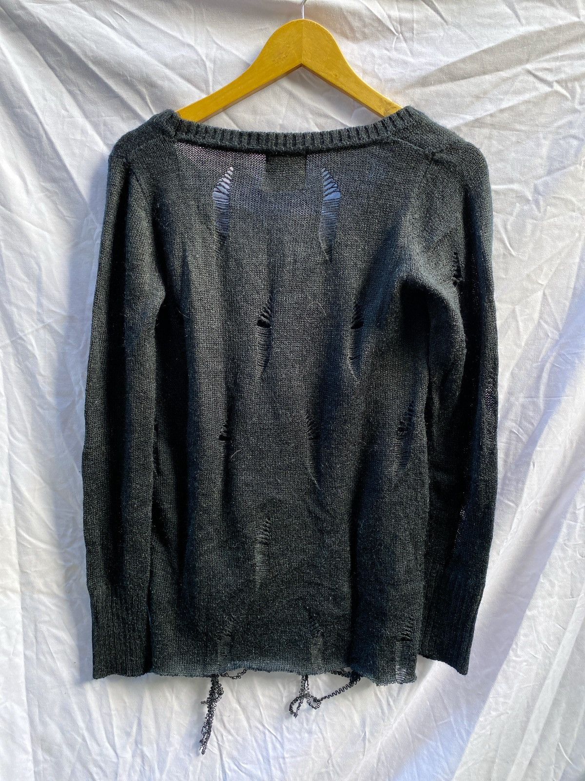 20471120 Japanese Distressed Grunge Punk Numbernine styled knitted Size US M / EU 48-50 / 2 - 8 Thumbnail