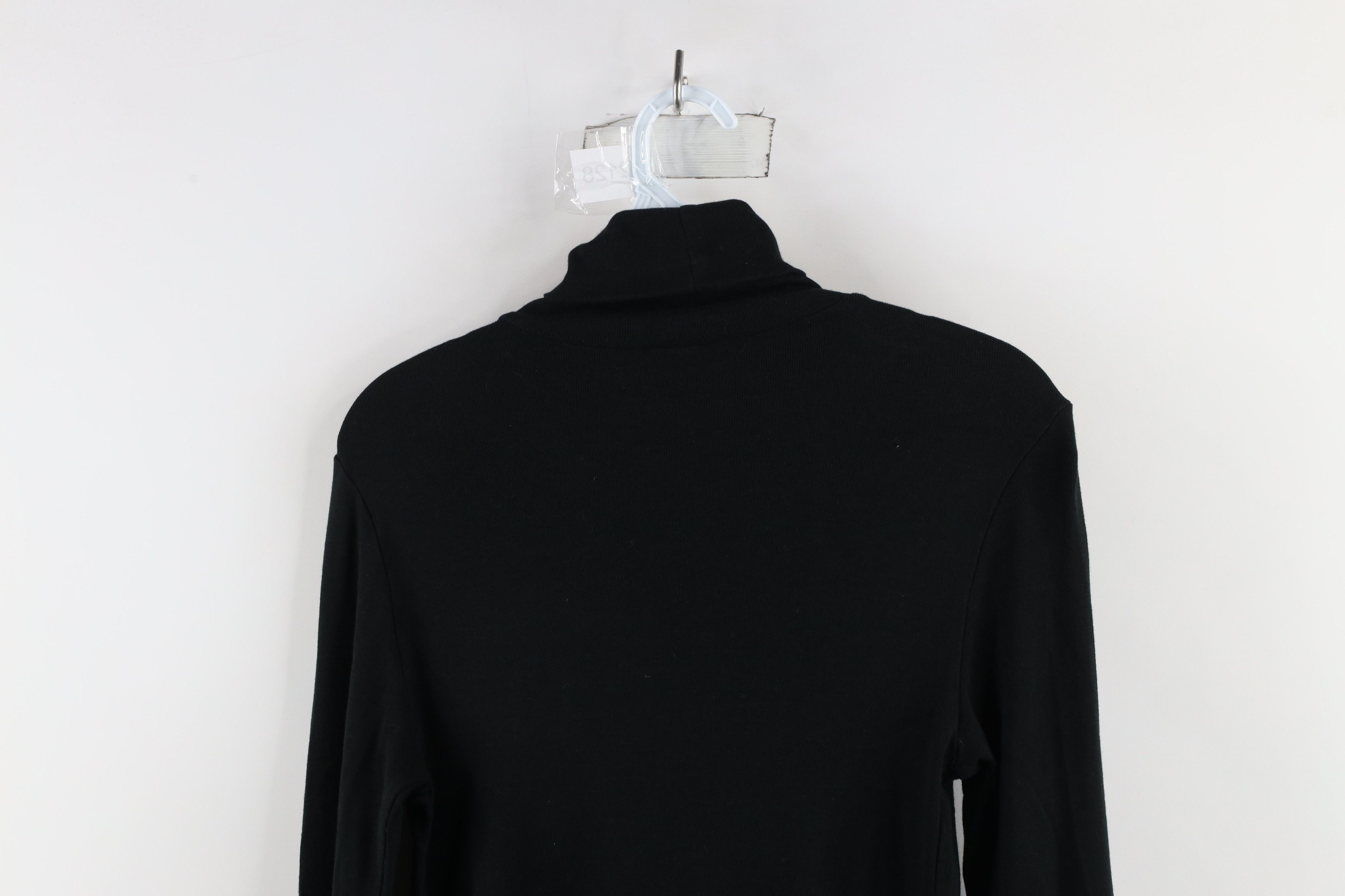 Ralph Lauren × Vintage Vintage Ralph Lauren Ribbed Knit Turtleneck T-Shirt Black Size L / US 10 / IT 46 - 12 Thumbnail