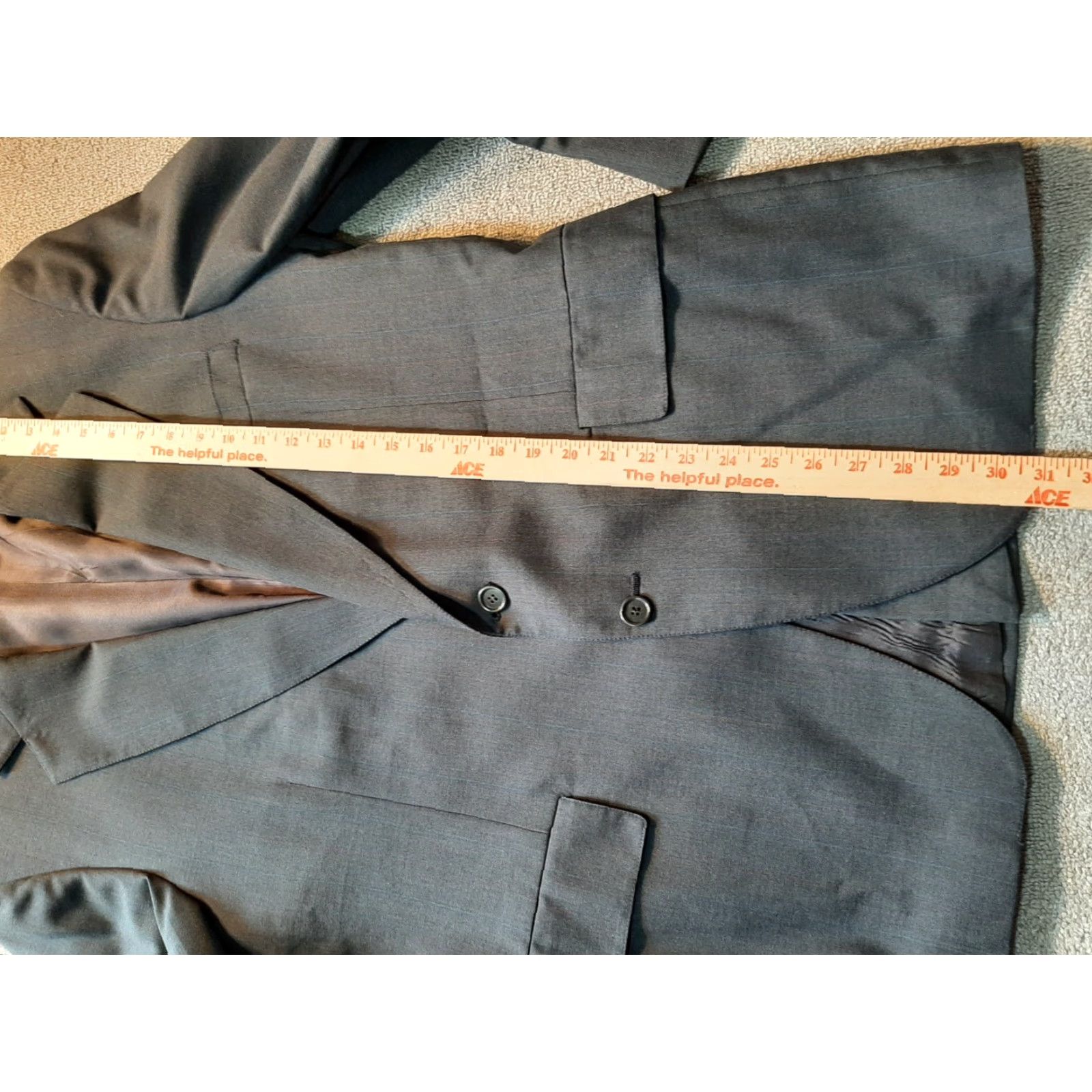 Vintage Adam Row Blazer Suit Sport Coat Jacket Mens 42 R Black Adams Row Blazer Jacket Mens 42 R Black Adams Size 42R - 3 Thumbnail