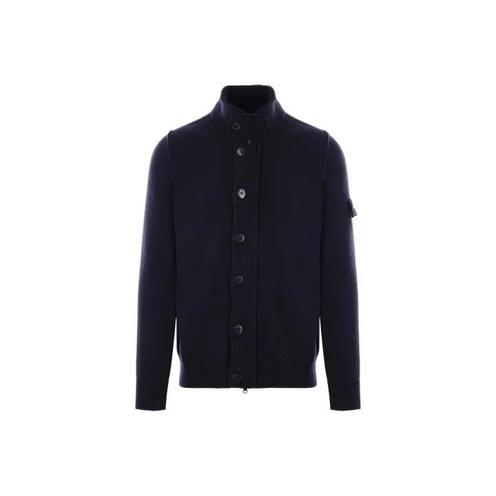 Stone Island Stone Island Navy Blue High Neck Knit Sweater Size US XL / EU 56 / 4 - 1 Thumbnail