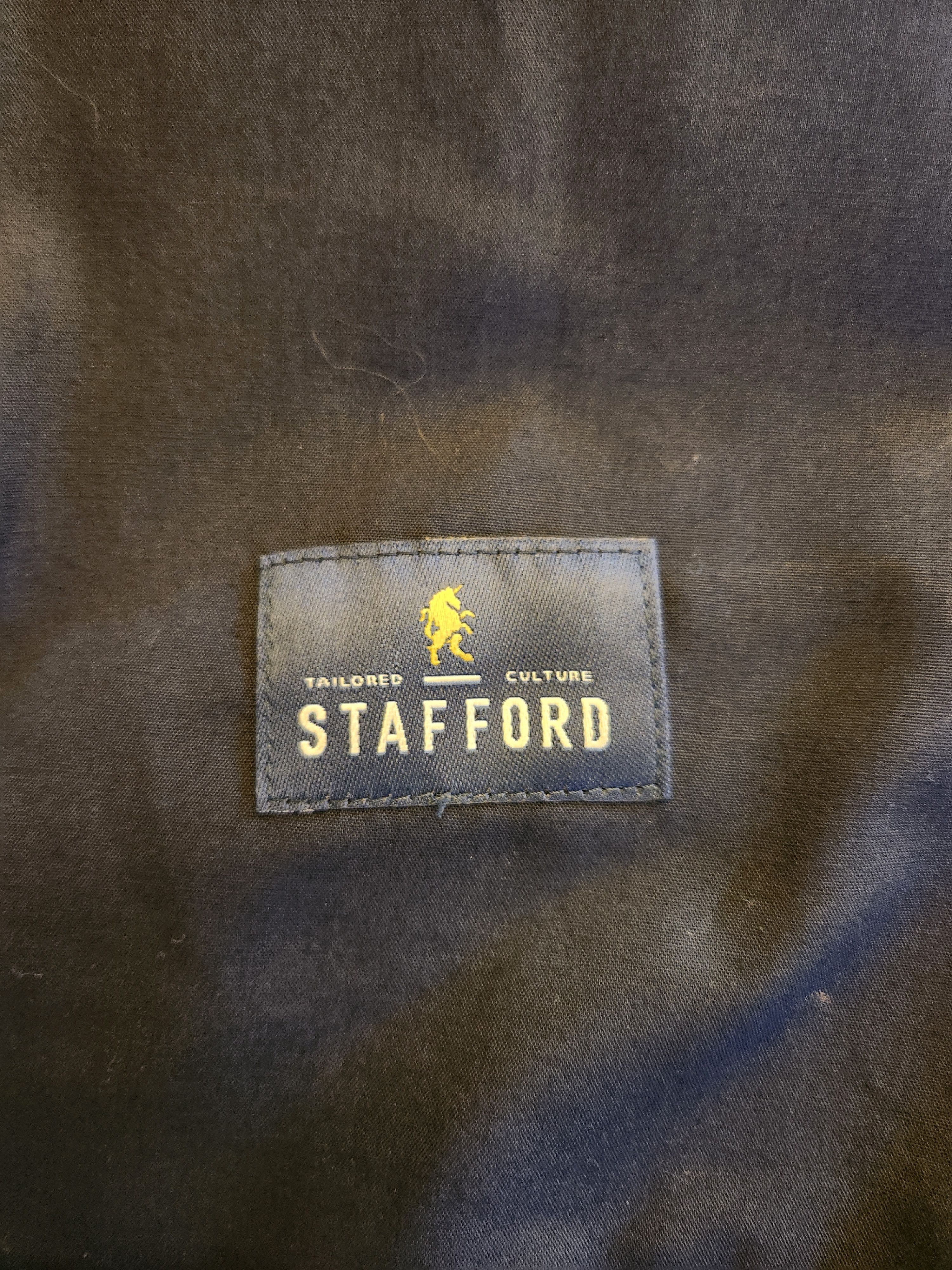 Stafford Men's Classic Fit Lapel Wool Blend Blue Plaid Vest Size US XXL / EU 58 / 5 - 3 Thumbnail