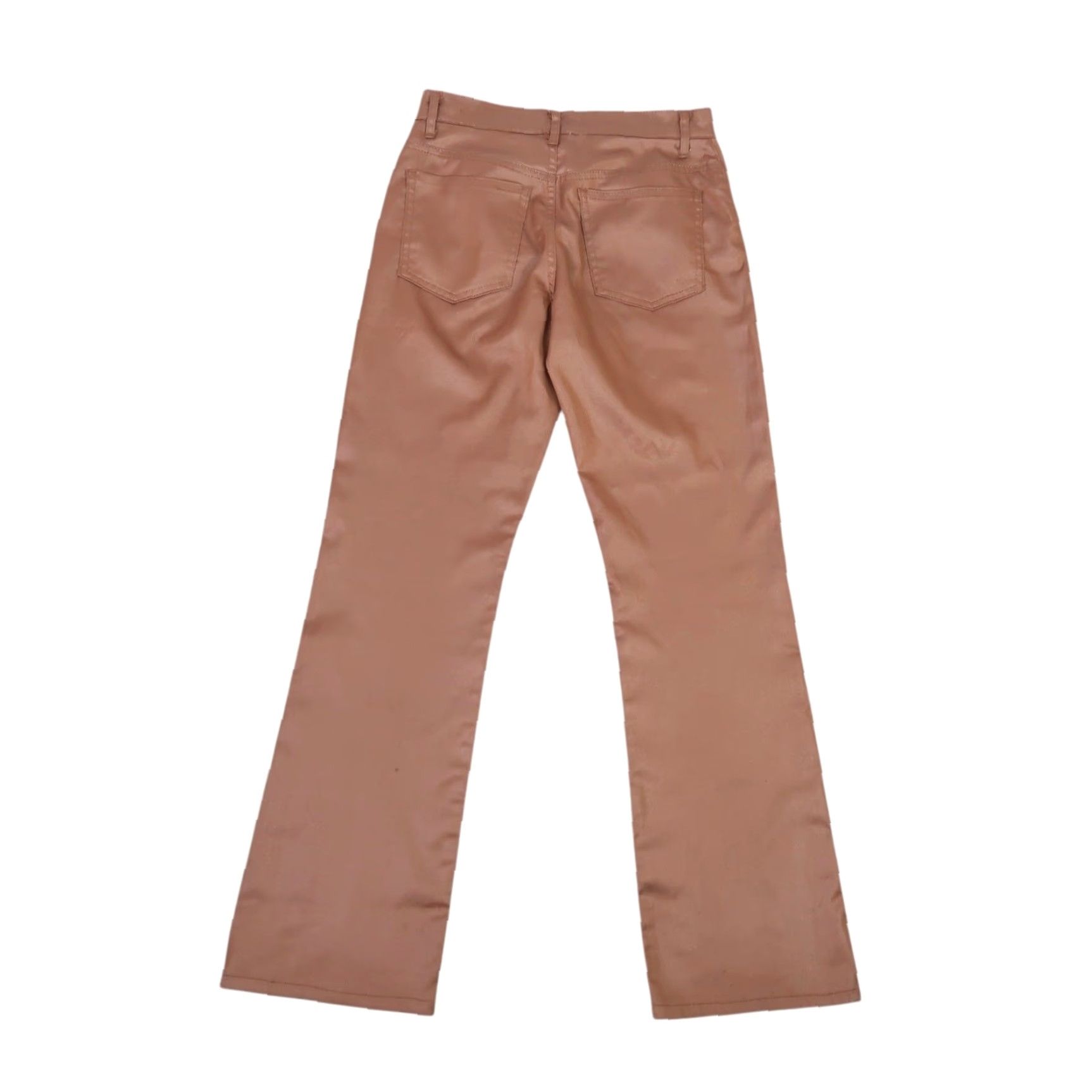 Vintage VINTAGE Hot Kiss Jeans Women 90s Brown Shiny Straight Leg Ankle 30" Inseam Size 3 Womens Size 26" / US 2 / IT 38 - 3 Thumbnail