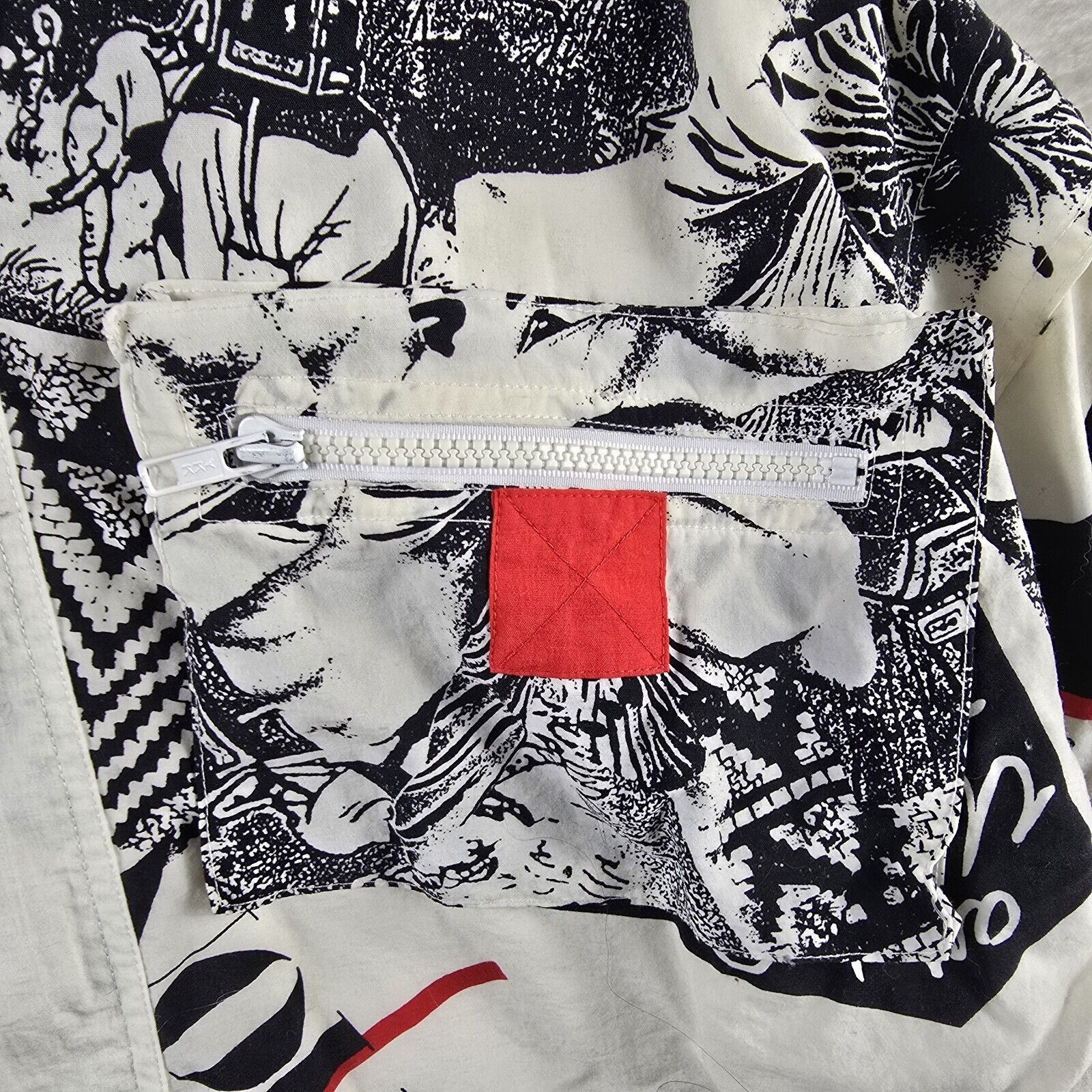 Vintage Vintage 80s Move Sport Small Jacket Graffiti Print AOP Size S / US 4 / IT 40 - 4 Thumbnail