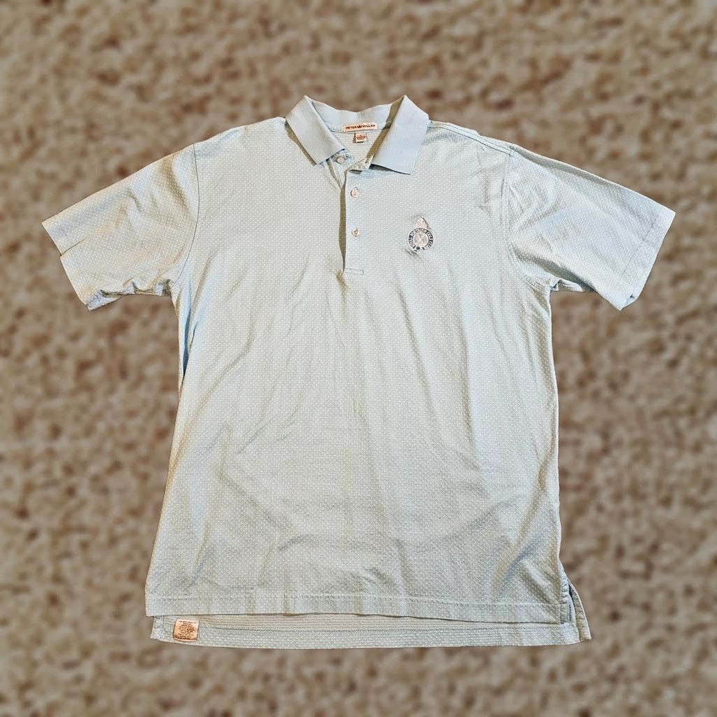 Peter Millar Peter Millar Polo Shirt Men Large Blue Polka Dot Performance Stretch Golf Casual Size US L / EU 52-54 / 3 - 1 Thumbnail