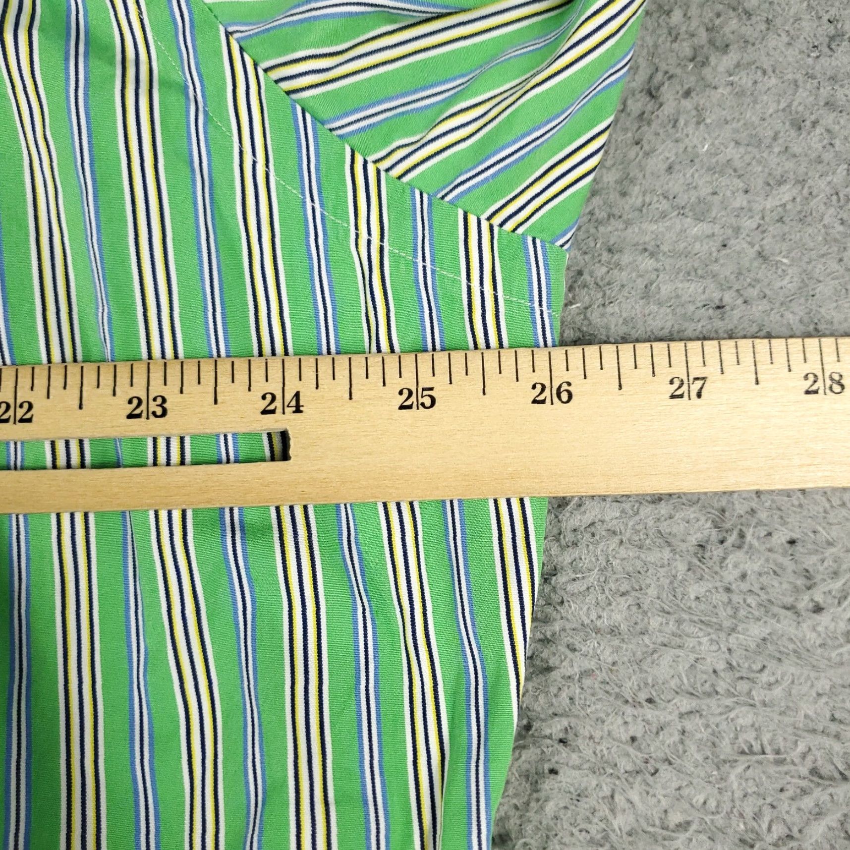 Ralph Lauren Ralph Lauren Green Striped Button-Up Shirt Mens XL Long Sleeve Regular Fit Size US XL / EU 56 / 4 - 6 Thumbnail