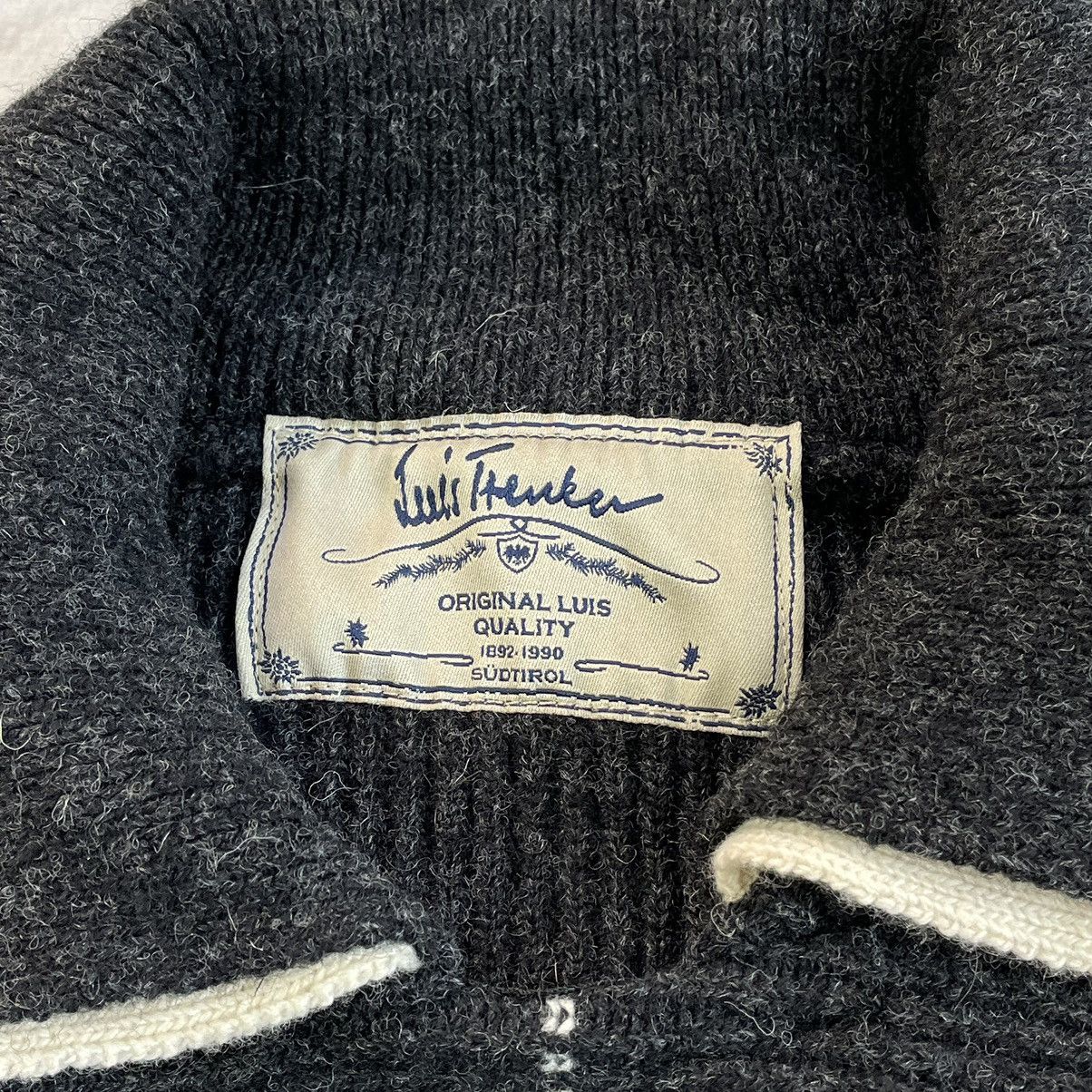 Designer Luis Trenker Hiking Ski Black Patch Logos Wool Sweater Size US L / EU 52-54 / 3 - 9 Thumbnail