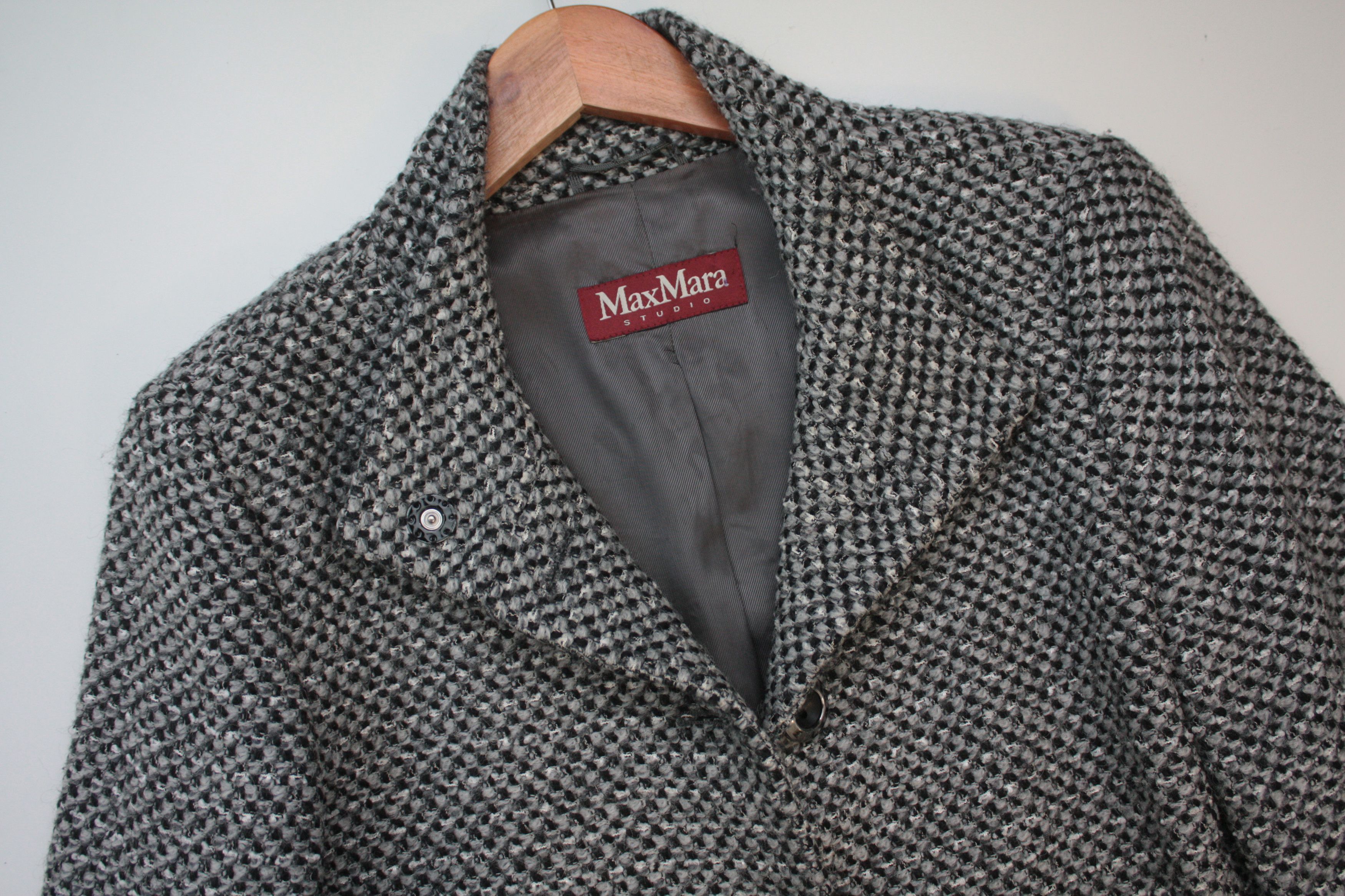 Max Mara Max Mara Studio Wool Blend Grey Knitted Coat US12 Size XL / US 12-14 / IT 48-50 - 6 Thumbnail