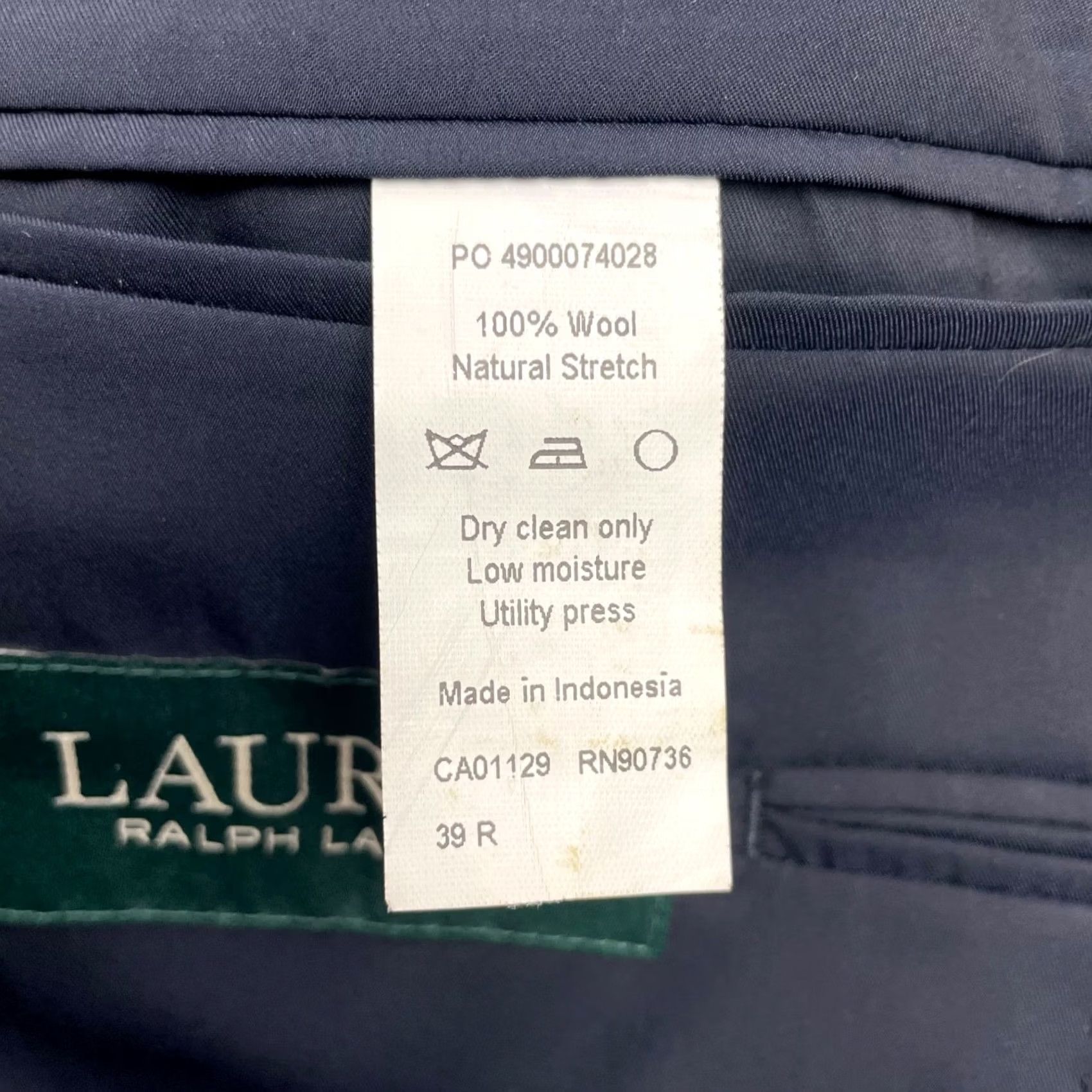 Ralph Lauren Ralph Lauren Blazer Men's Navy Blue Wool 39R 2-Button Gold Buttons Size 40R - 6 Thumbnail