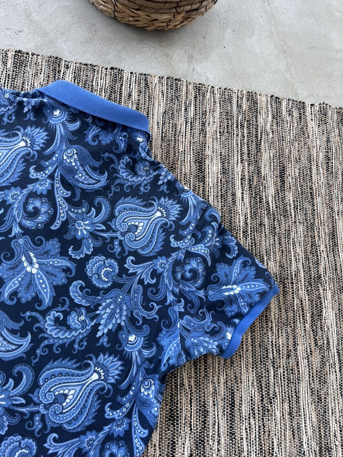 Etro Vintage Luxury Etro Polo T-Shirt Blue Artistic Designs Y2K Size US L / EU 52-54 / 3 - 8 Thumbnail