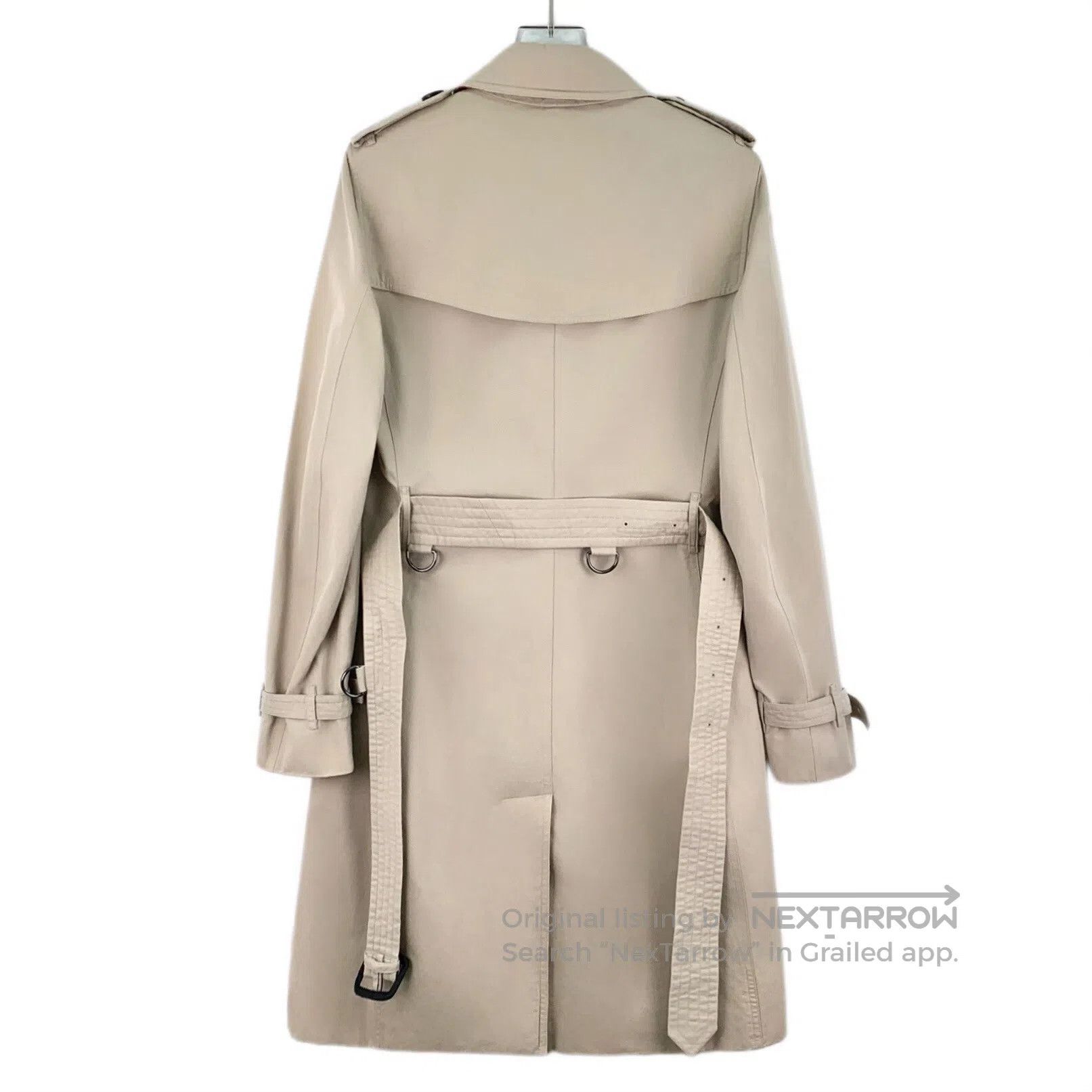 Burberry Burberry Khaki Cotton Notched Lapel Double Breasted Long S Size S / US 4 / IT 40 - 2 Thumbnail