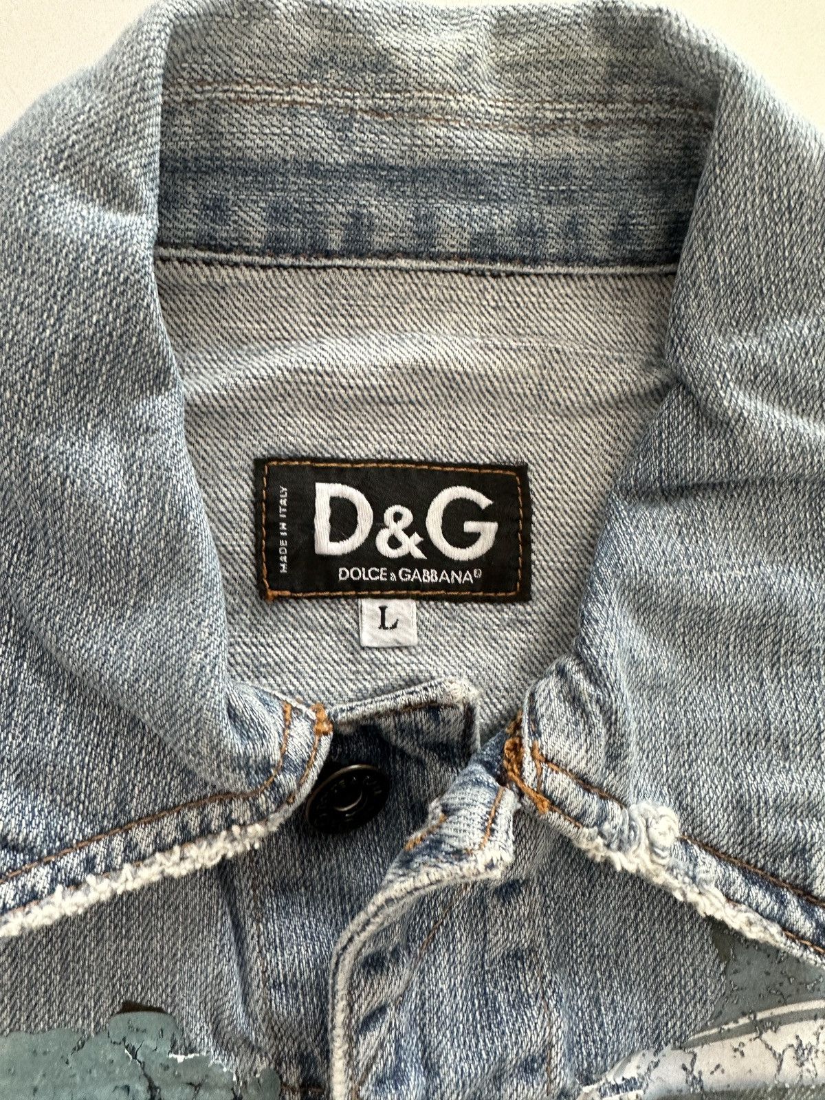 Dolce & Gabbana Vintage Dolce & Gabbana Pin Up Girls Retro Car Denim Jacket Size L / US 10 / IT 46 - 4 Thumbnail