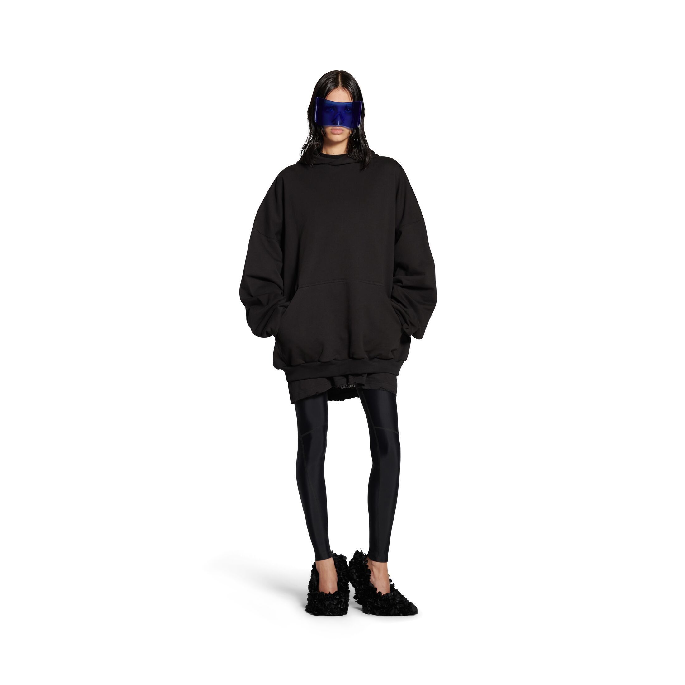 Balenciaga o1srvl11e0825 BB Paris Strass Hoodie Large Fit in Black Size XS / US 0-2 / IT 36-38 - 4 Thumbnail