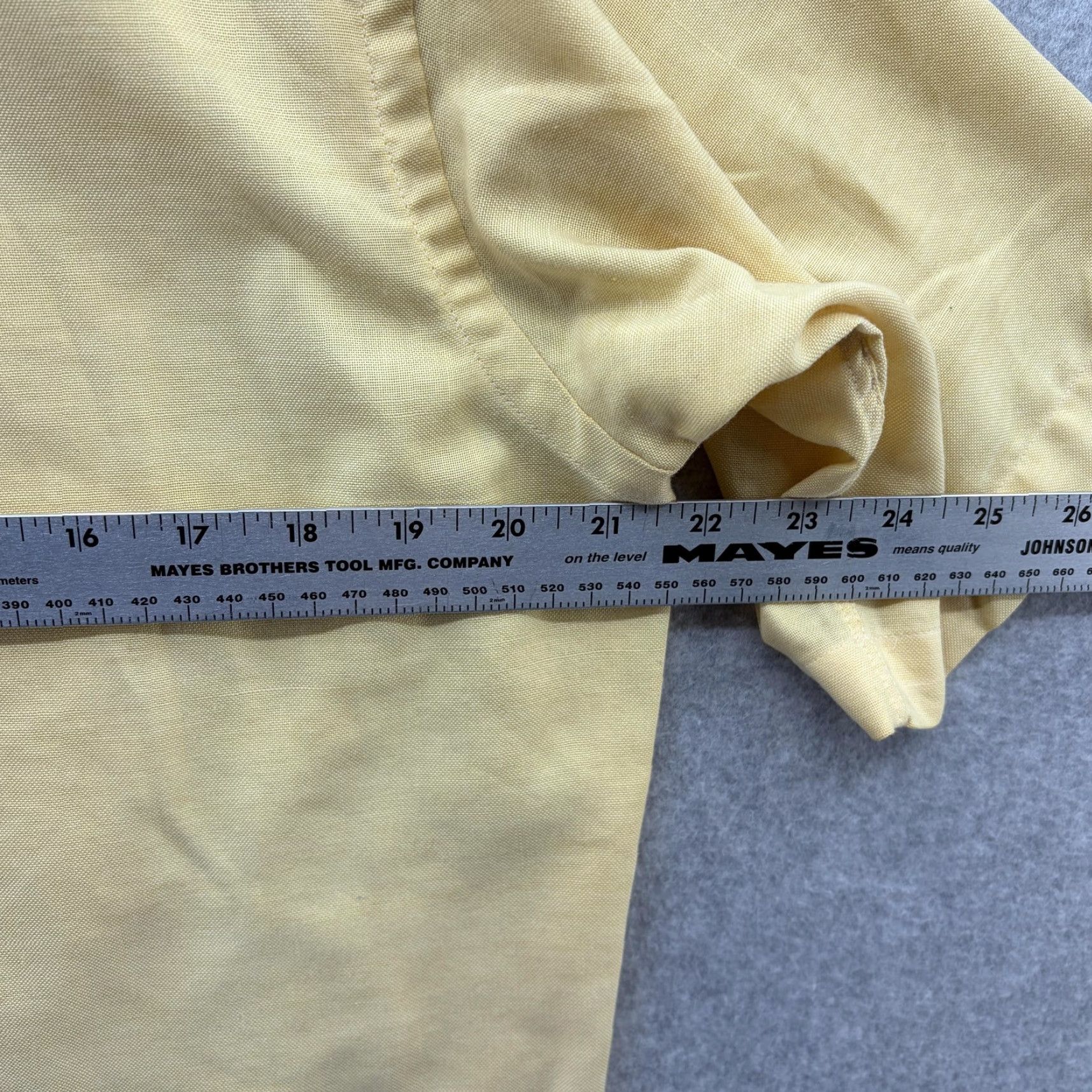 VINTAGE Sero The Barn Shirt Mens Large Yellow Short Sleeve Button Down 60s