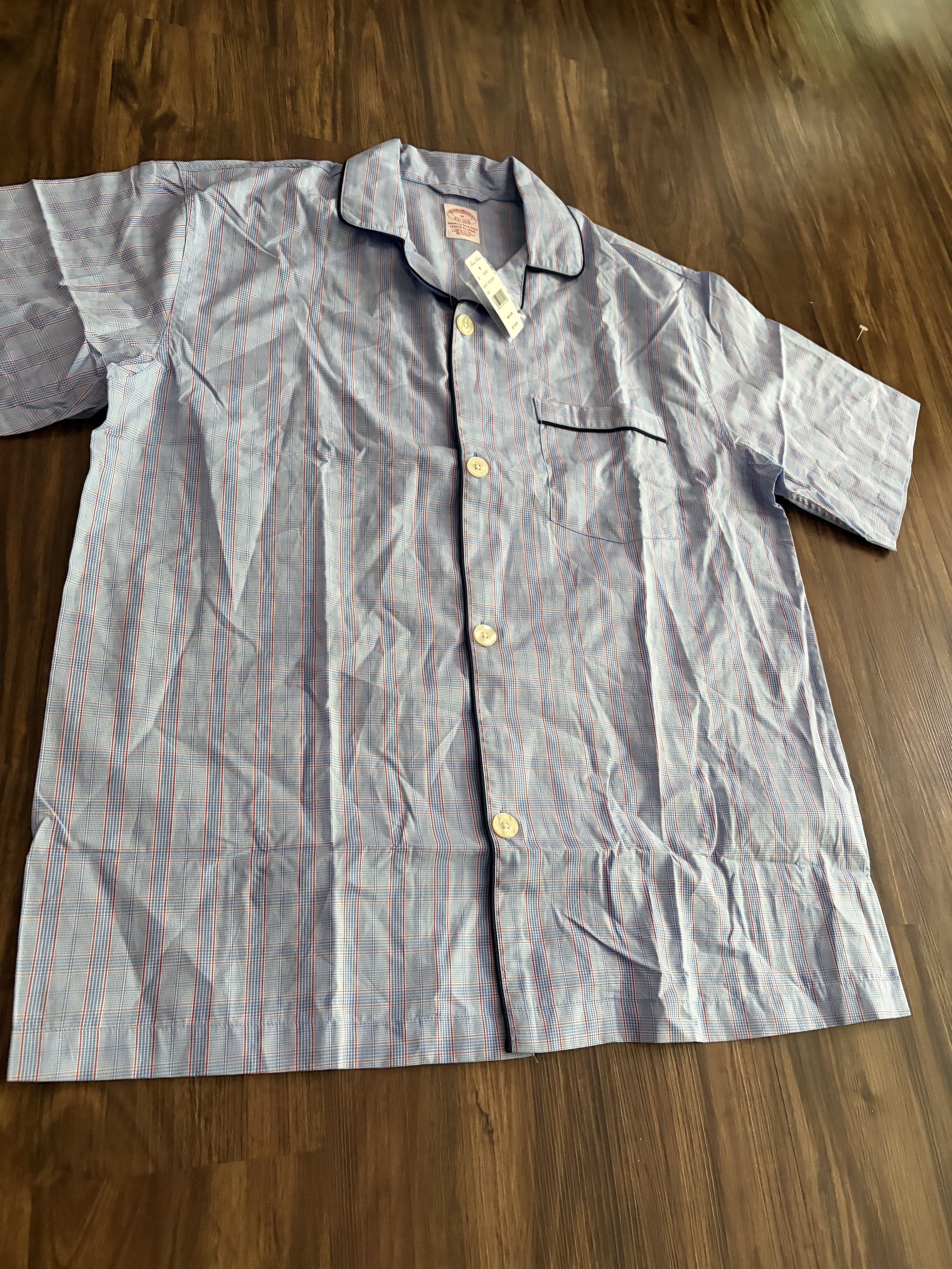 Brooks Brothers Cotton Broadcloth Glen Plaid Pajamas Size US M / EU 48-50 / 2 - 3 Thumbnail