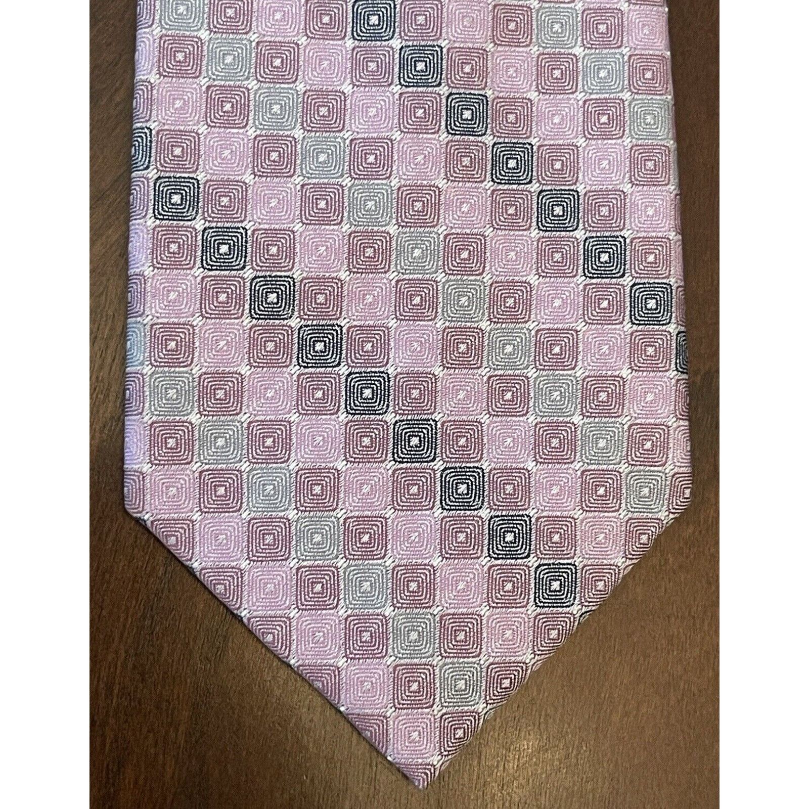 Madison Madison Pink 100% Silk Men’s Neck Tie Made In China Size ONE SIZE - 1 Thumbnail