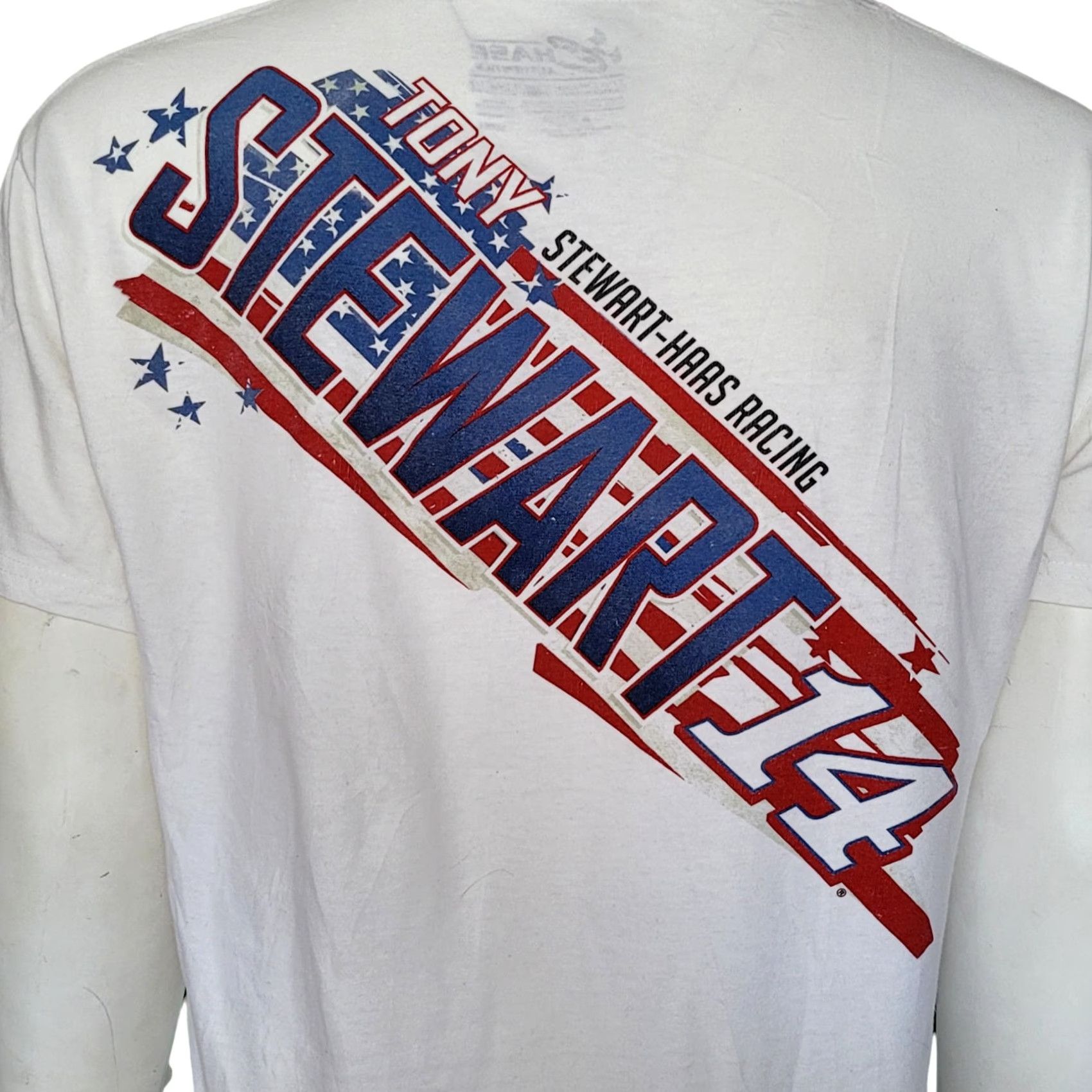 Chase Authentics VINTAGE Tony Stewart #14 NASCAR T-Shirt Chase Authentics Large White Men's T-Shirt Graphic Print #14 Car American Salute Decade: 2000s NASCAR Size US L / EU 52-54 / 3 - 7 Thumbnail