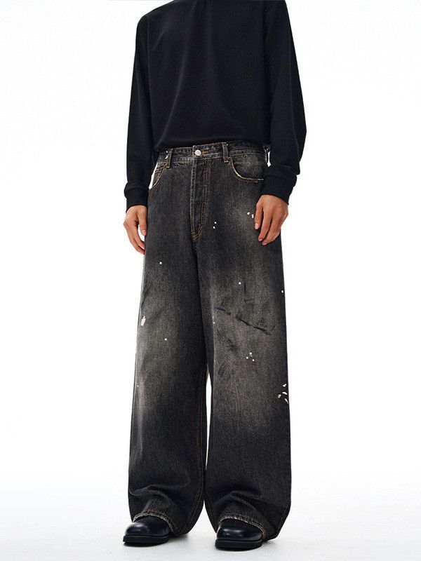Japanese Brand American high street trendy distressed straight-leg jeans Size US 32 / EU 48 - 1 Thumbnail